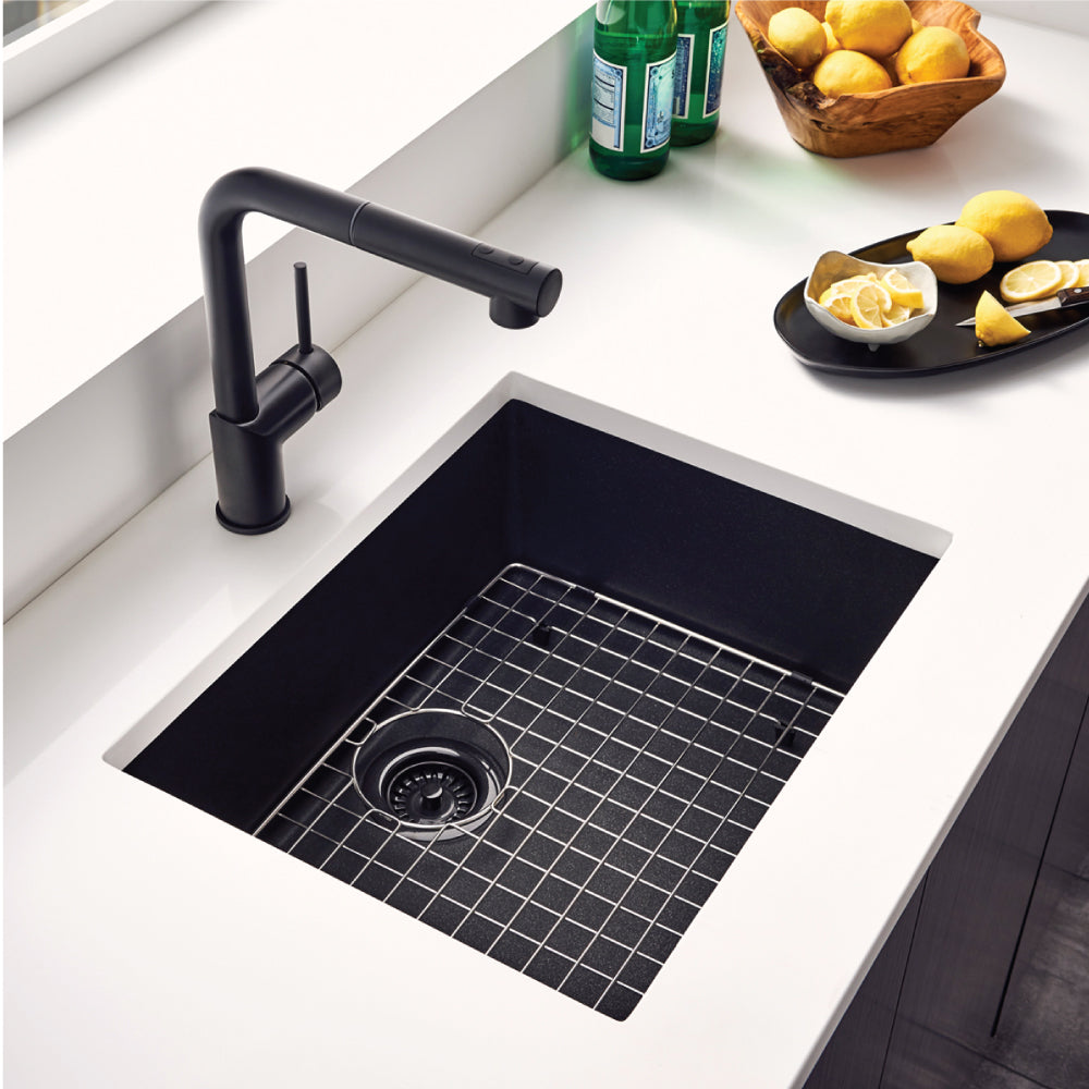 Houzer Quartztone 24" Granite Composite Undermount Single Bowl Kitchen Sink