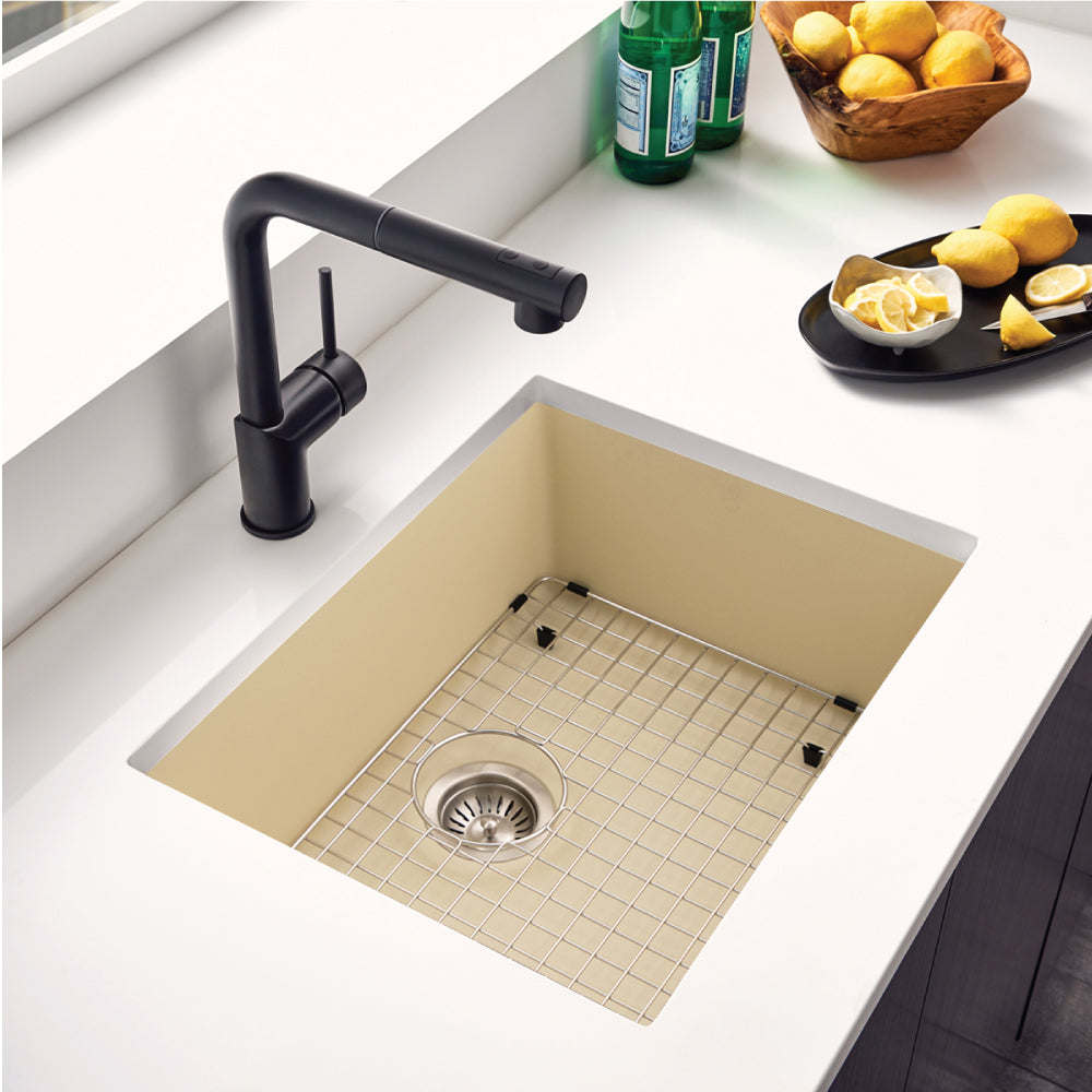 Houzer Quartztone 24" Granite Composite Undermount Single Bowl Kitchen Sink