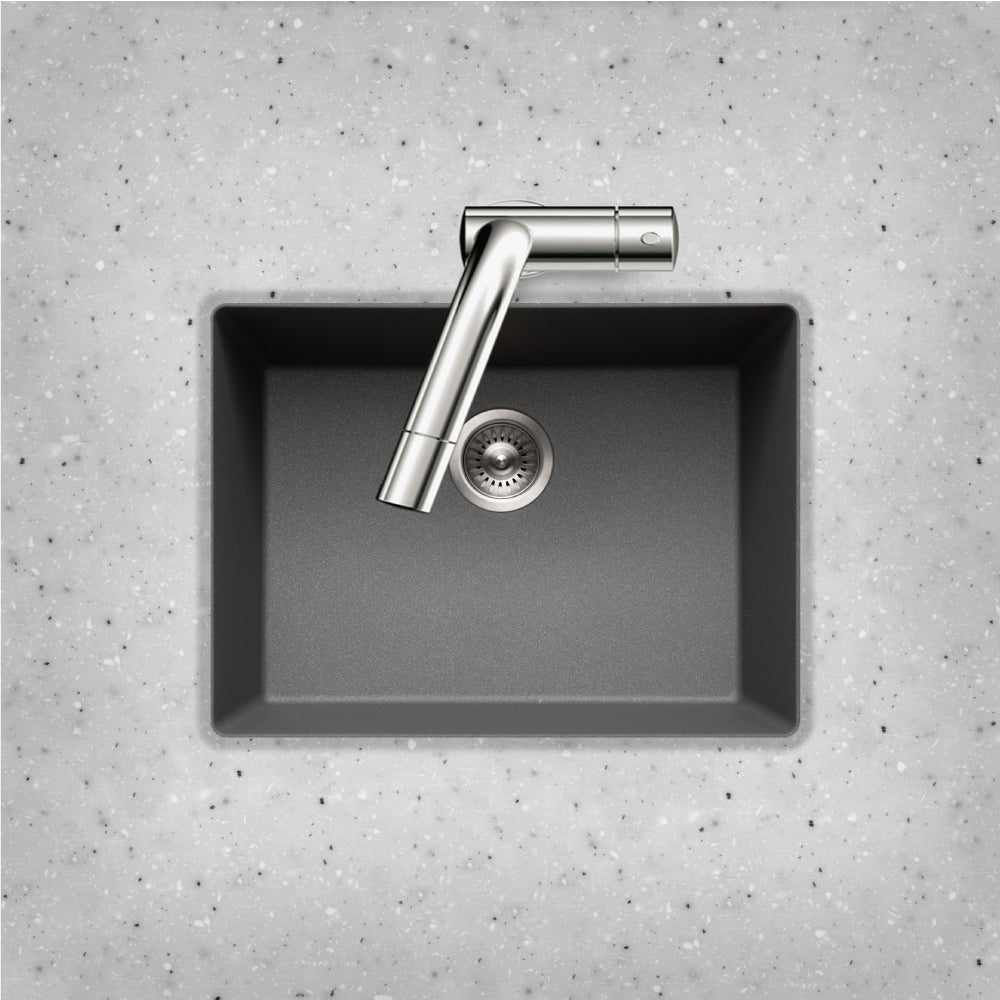 Houzer Quartztone 24" Granite Composite Undermount Single Bowl Kitchen Sink