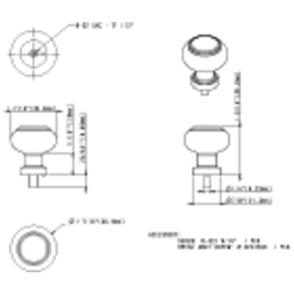 Hardware Resources 1-7/16" Diameter Satin Nickel Button Glass Harlow Cabinet Knob