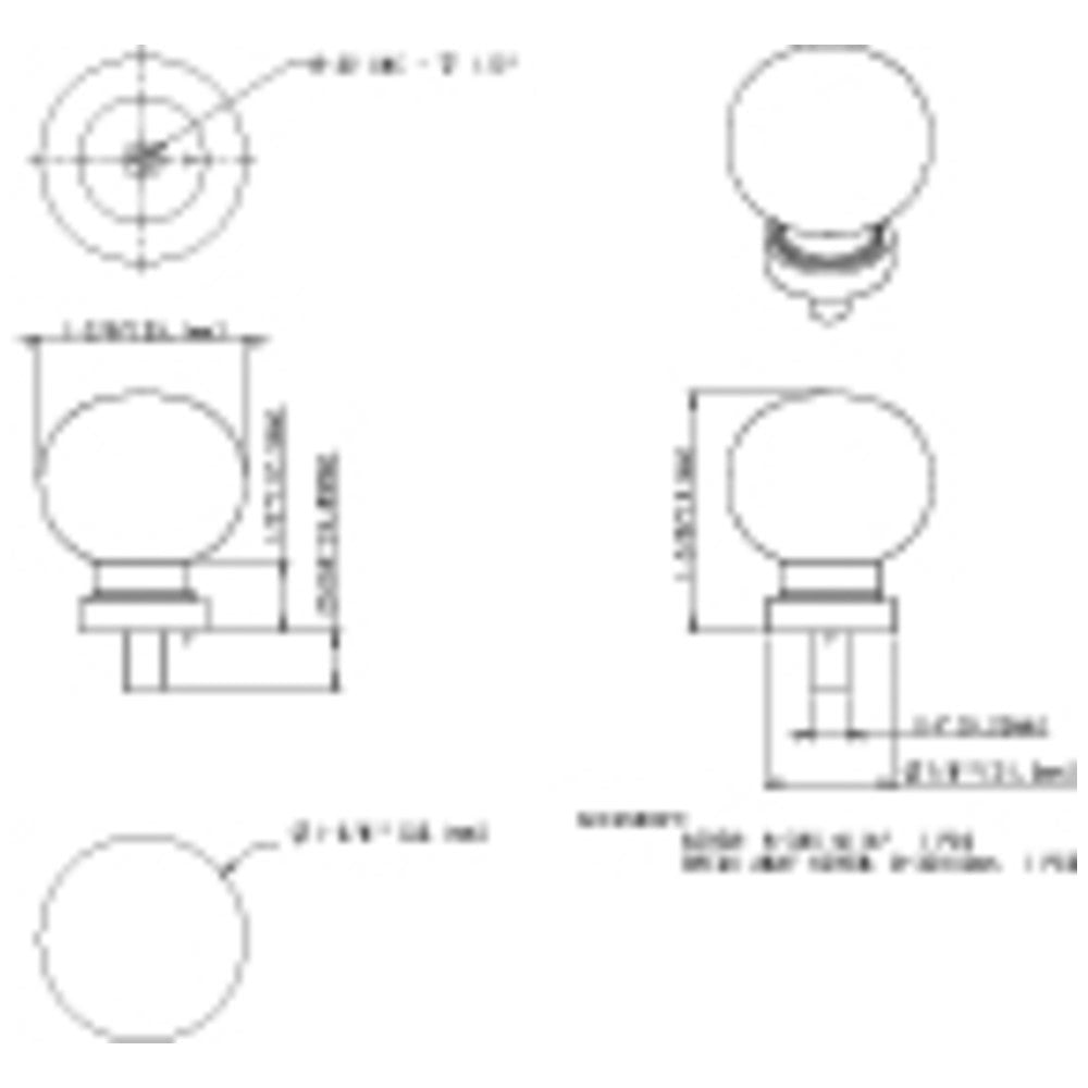 Hardware Resources 1-1/16" Diameter Satin Nickel Sphere Glass Harlow Cabinet Knob