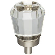 Hardware Resources 1" Overall Length Satin Nickel Faceted Glass Harlow Cabinet Knob