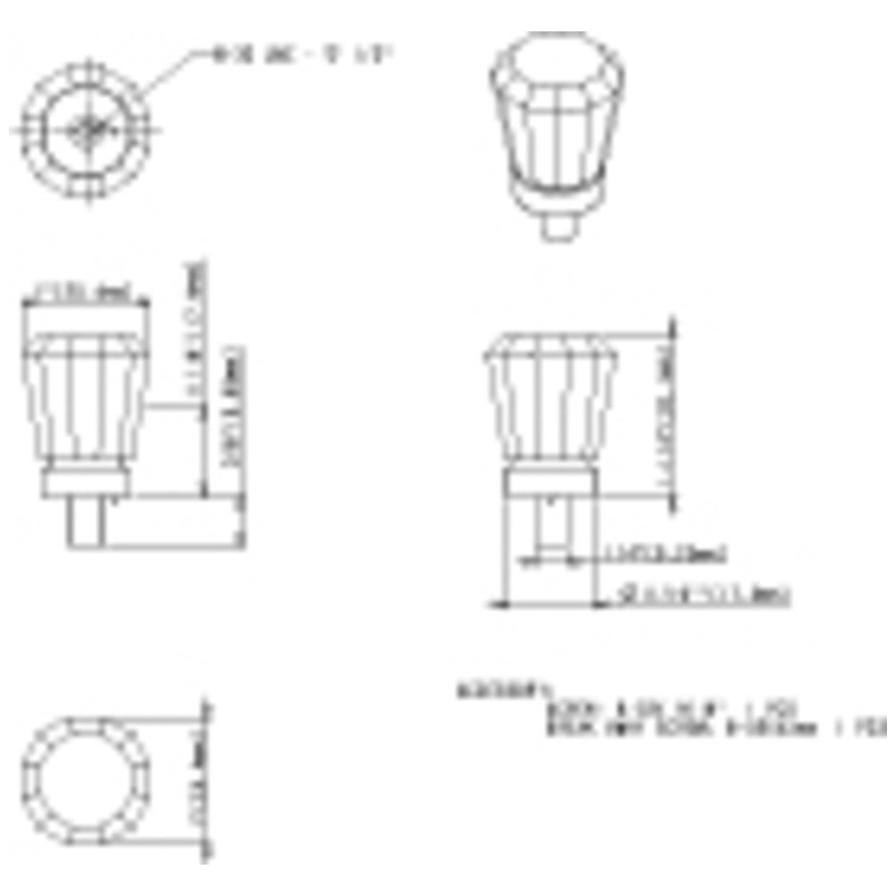 Hardware Resources 1" Overall Length Satin Nickel Faceted Glass Harlow Cabinet Knob