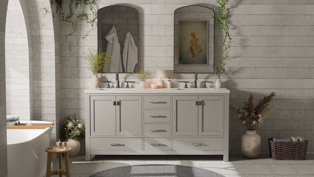 Caroline Avenue 72" Double Bath Vanity