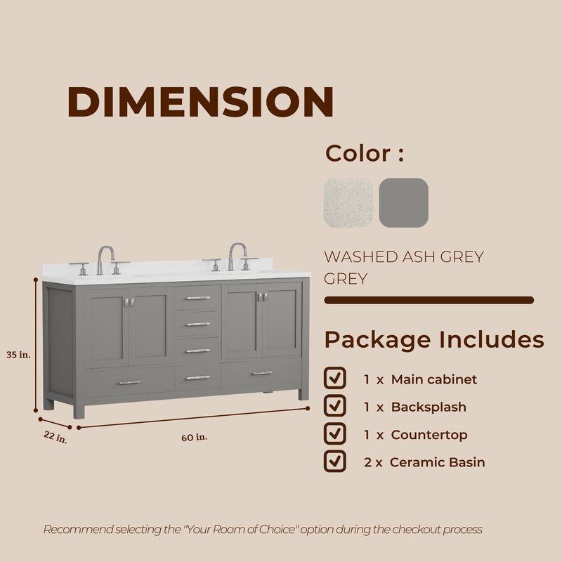 Caroline Avenue 72" Double Bath Vanity