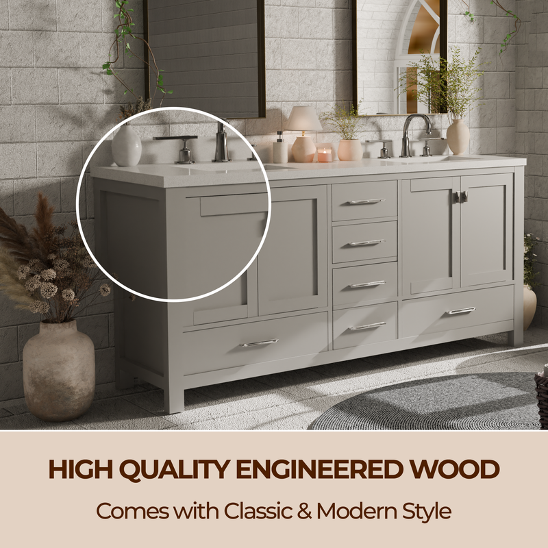 Caroline Avenue 72" Double Bath Vanity
