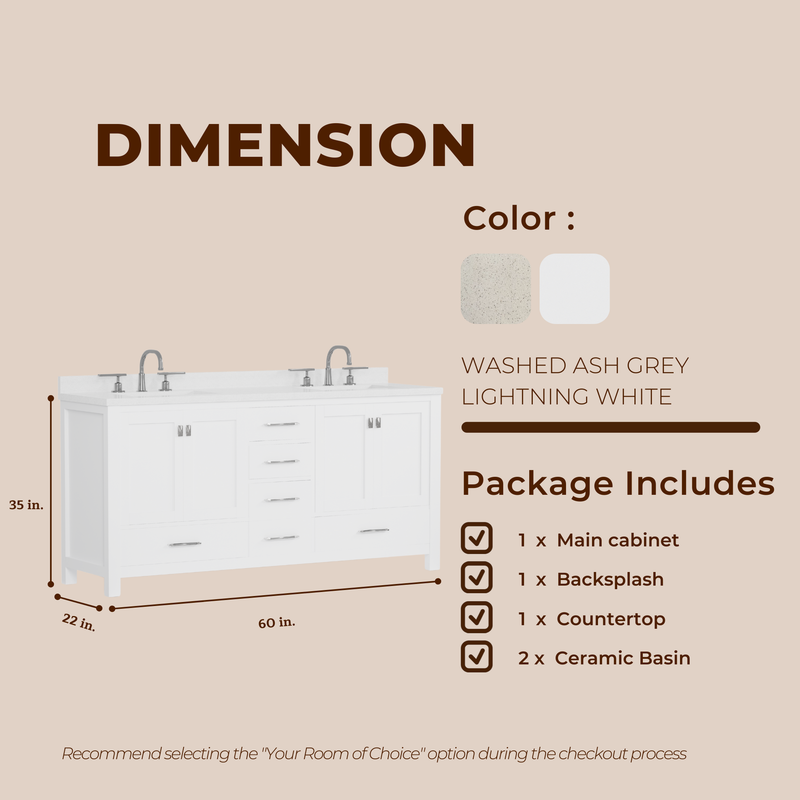 Caroline Avenue 72" Double Bath Vanity