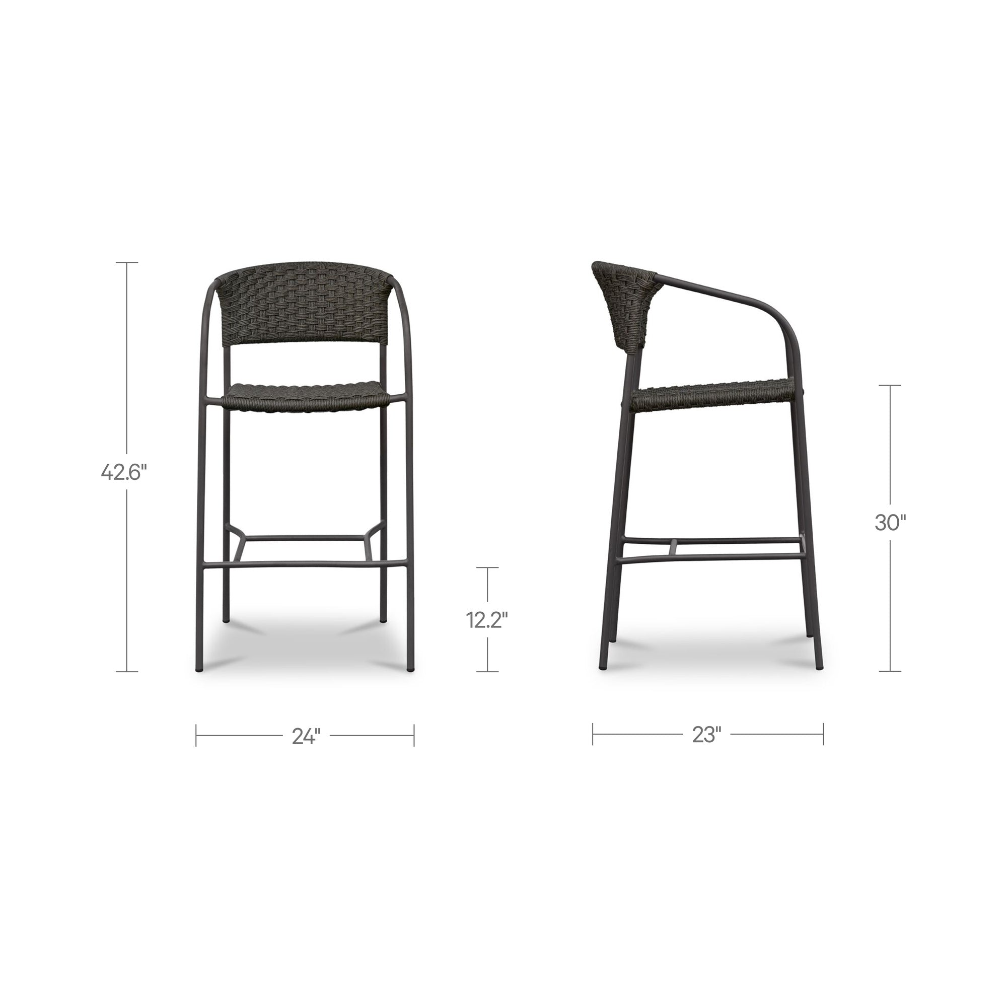 Moes Zola Outdoor Bar Stool Dark Brown GE-1007-20