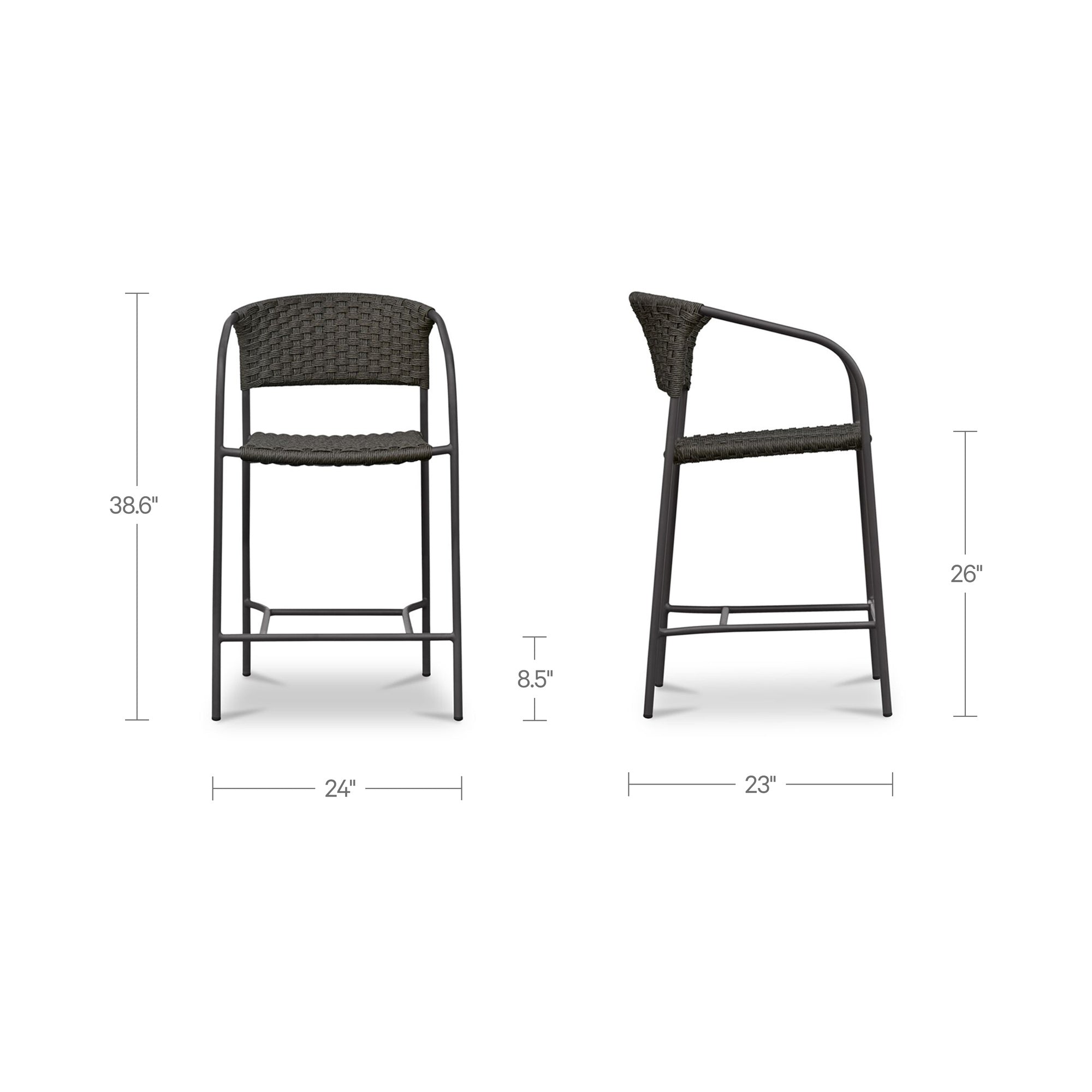 Moes Zola Outdoor Counter Chair Dark Brown GE-1008-20