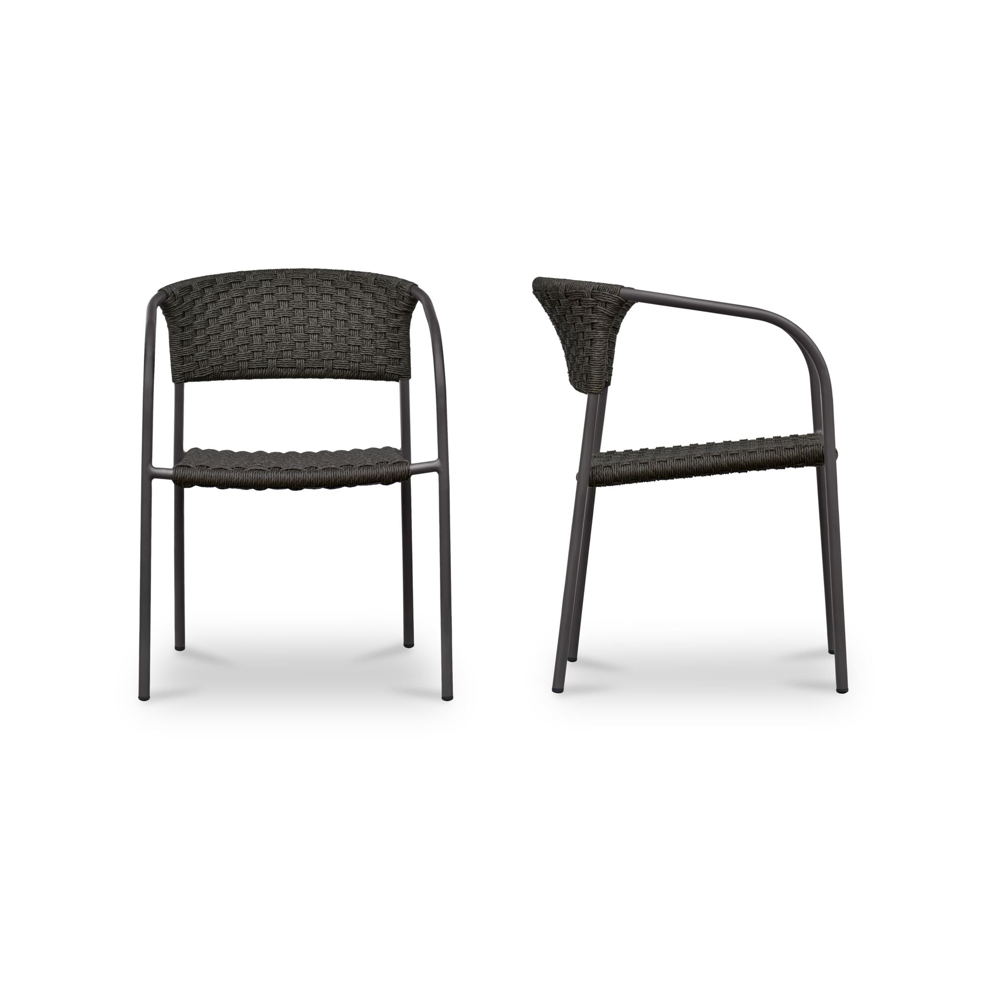 Moes Zola Outdoor Dining Chair Dark Brown-Set Of Two GE-1009-20