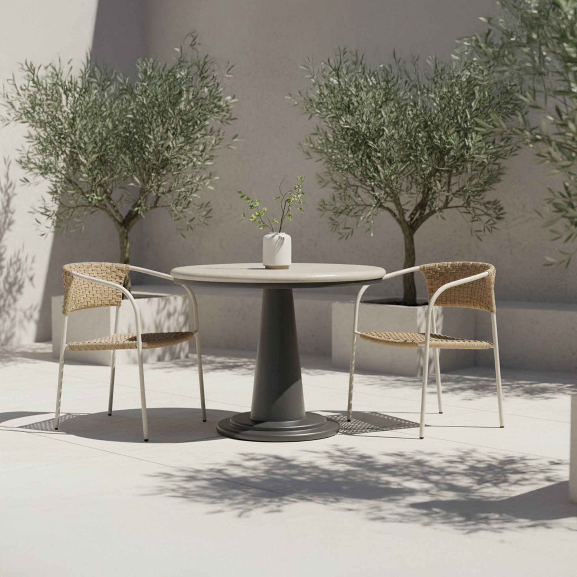 Moes Zola Outdoor Dining Chair Natural-Set Of Two GE-1009-24
