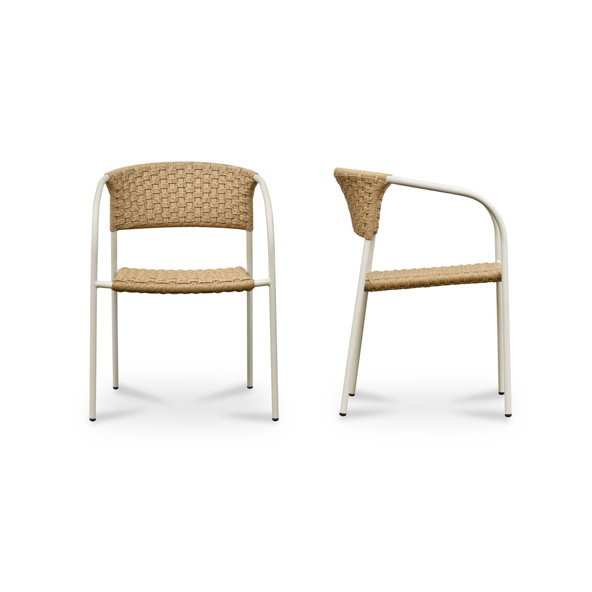 Moes Zola Outdoor Dining Chair Natural-Set Of Two GE-1009-24