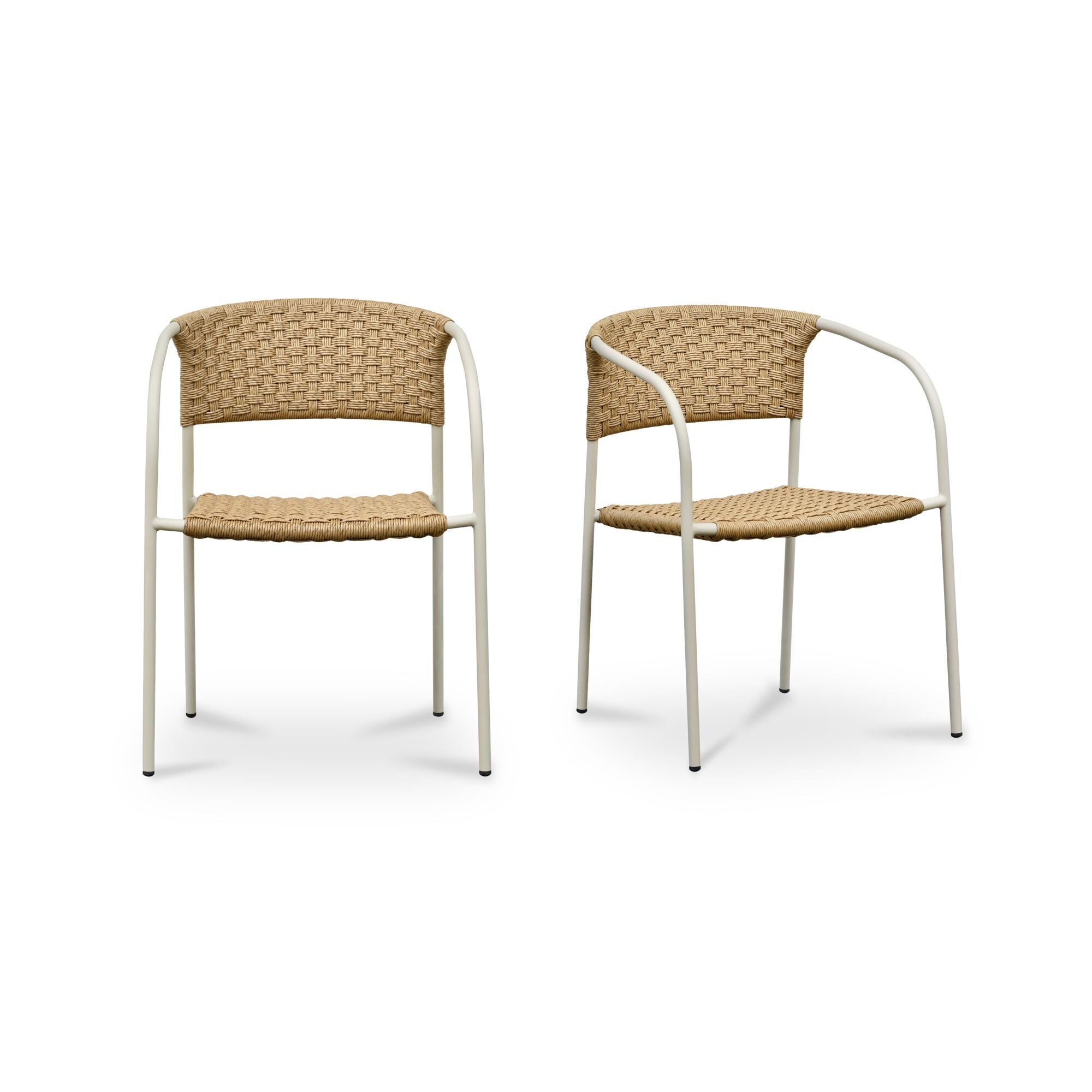 Moes Zola Outdoor Dining Chair Natural-Set Of Two GE-1009-24