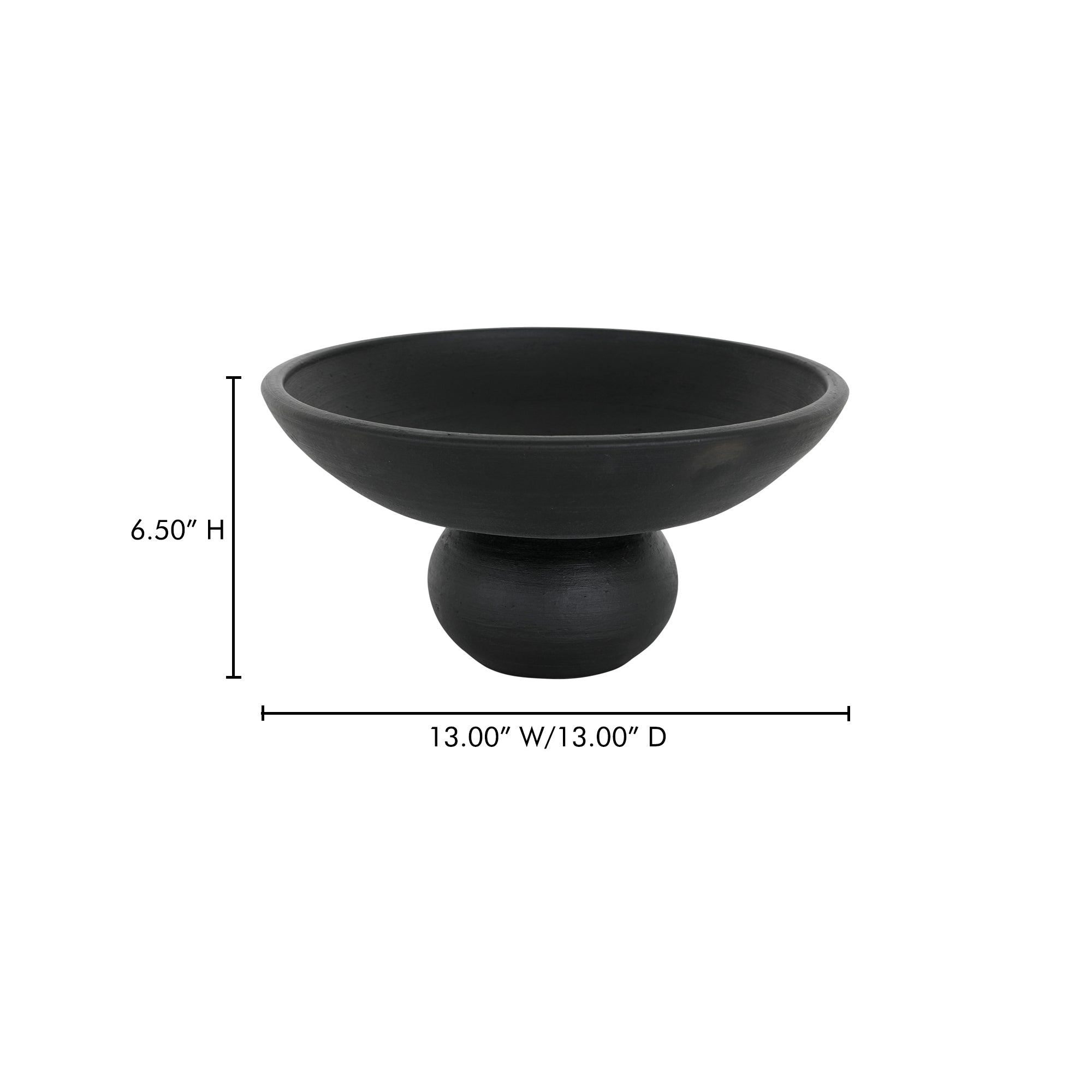 Moes Asha Decorative Bowl Black Terracotta GK-1132-02