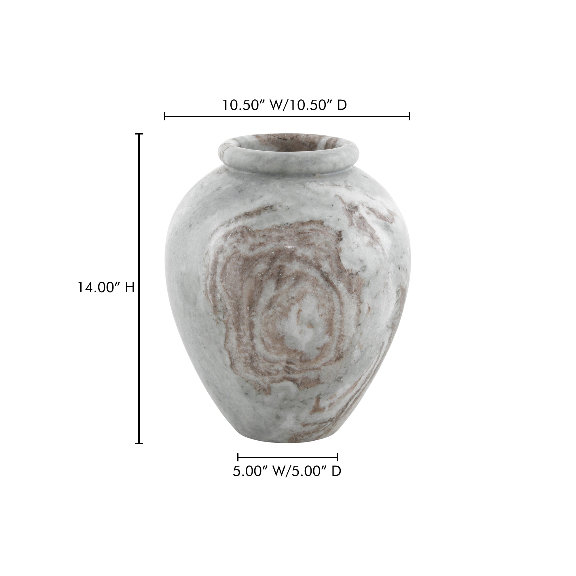 Moes Didion Vase Torrento Marble GK-1134-21