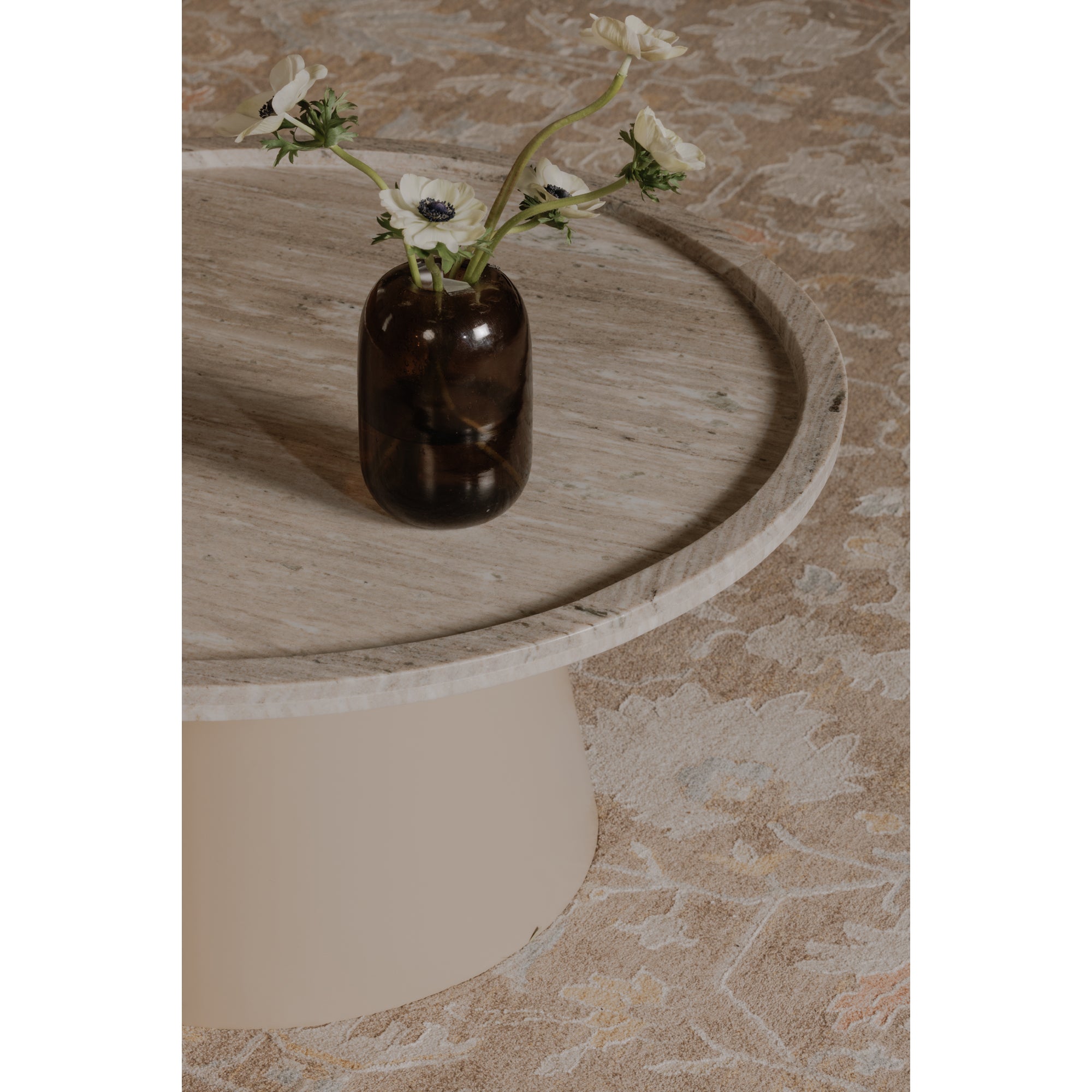 Moes Kimberley Coffee Table White Marble GK-1138-18-0