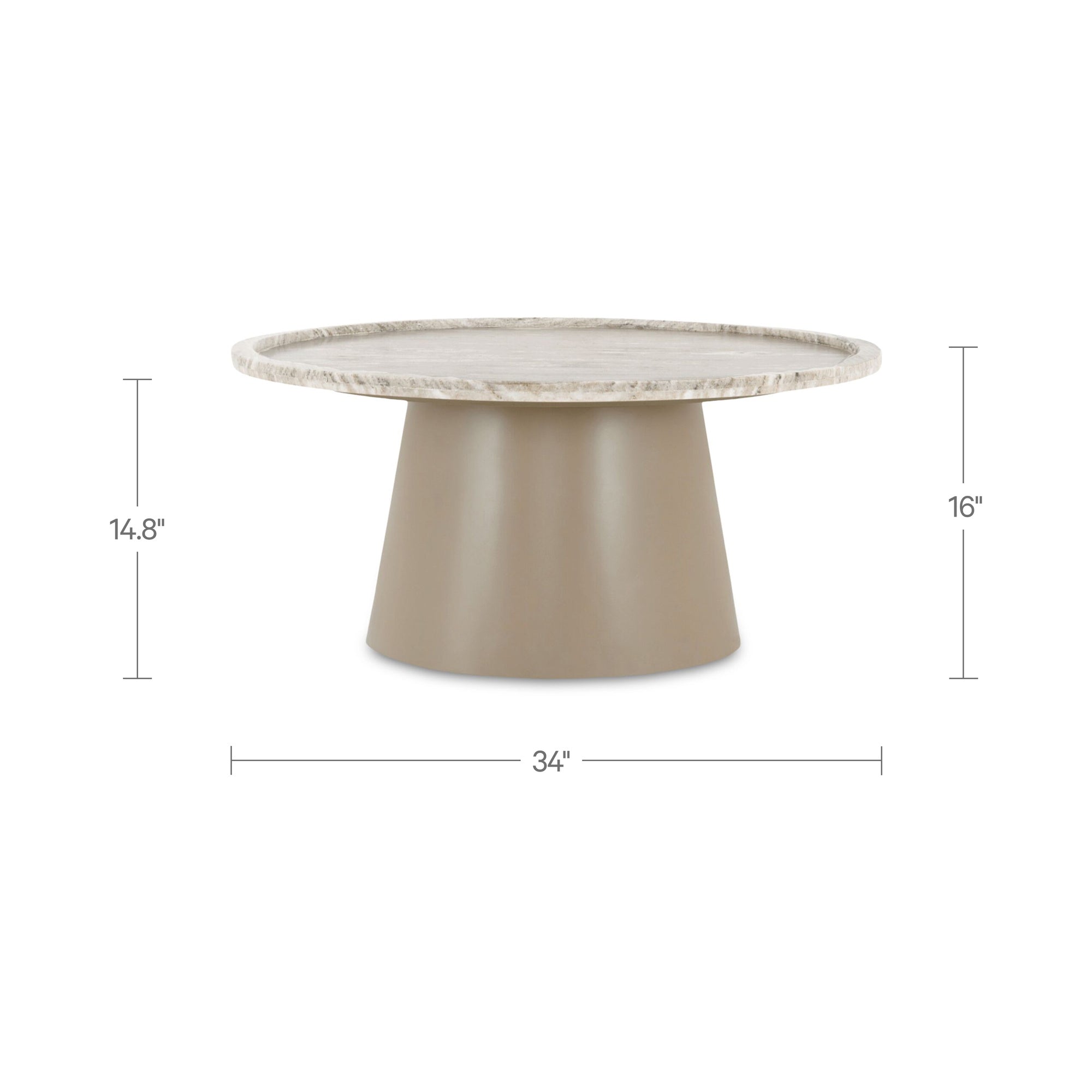 Moes Kimberley Coffee Table White Marble GK-1138-18-0