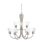 Miles Large Clear Glass Chandelier