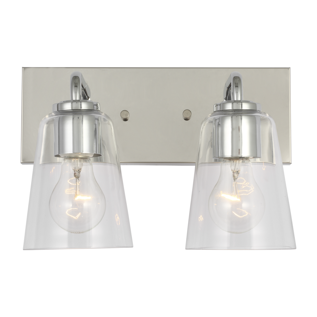Miles Medium Clear Glass Vanity