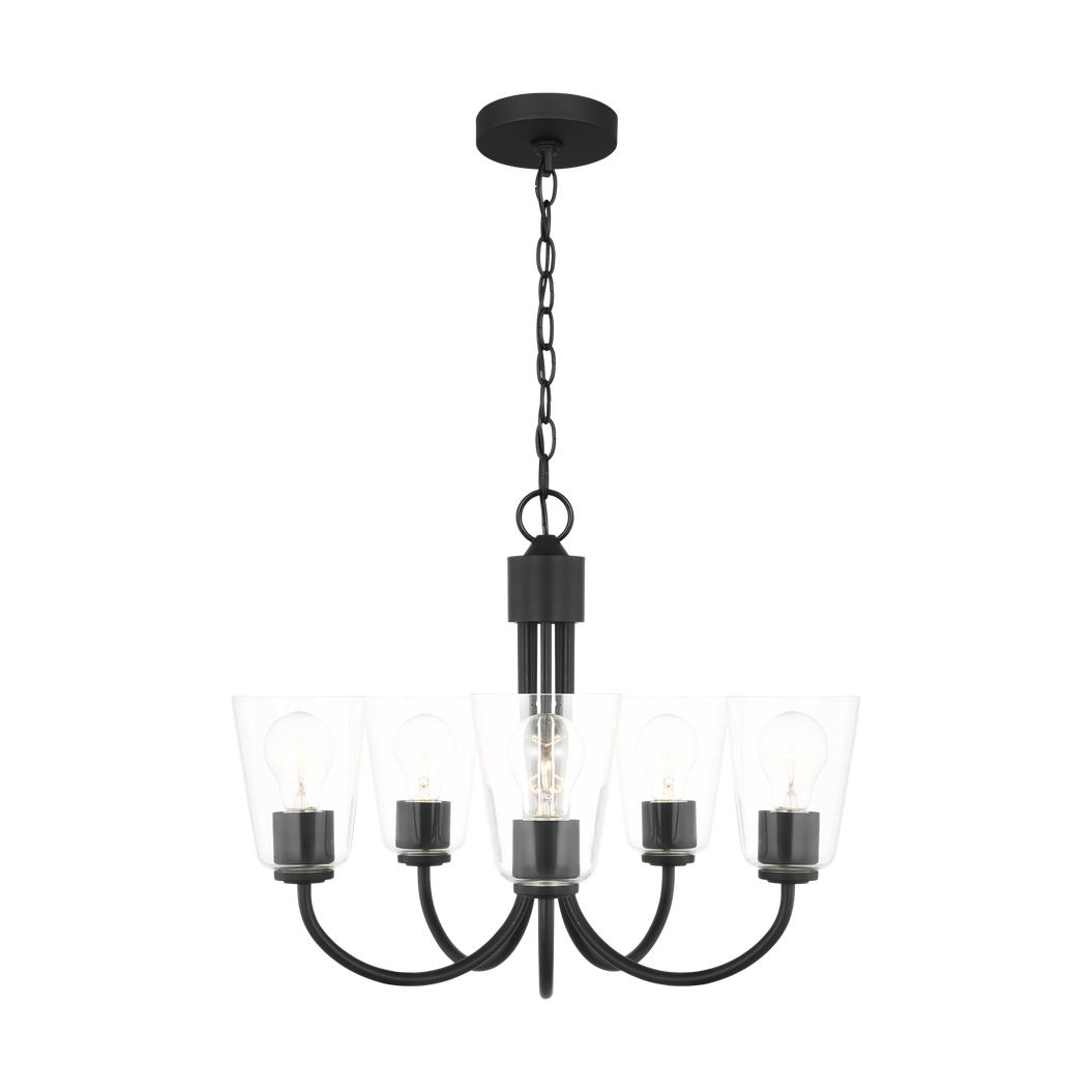 Miles Medium Clear Glass Chandelier