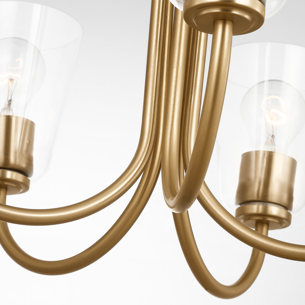 Miles Medium Clear Glass Chandelier