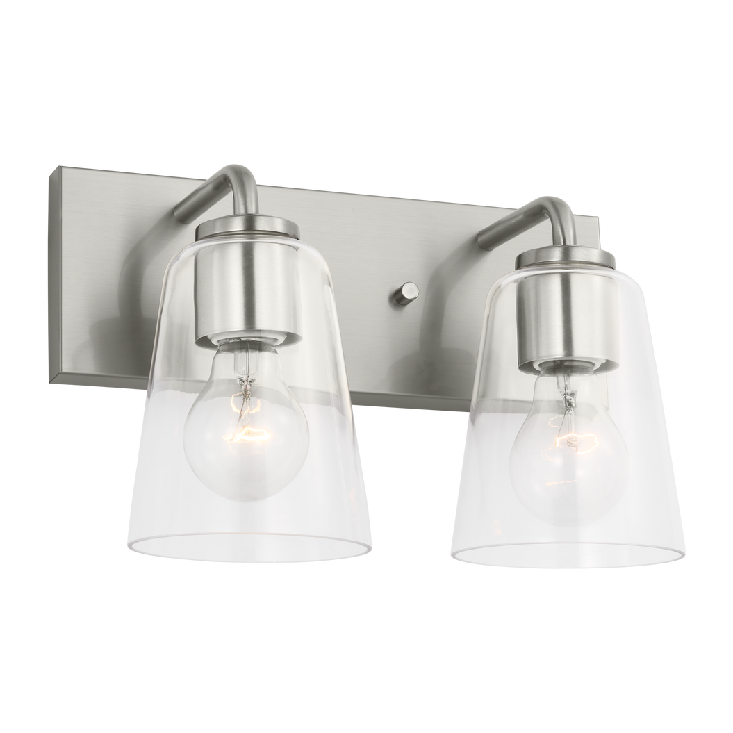 Miles Medium Clear Glass Vanity