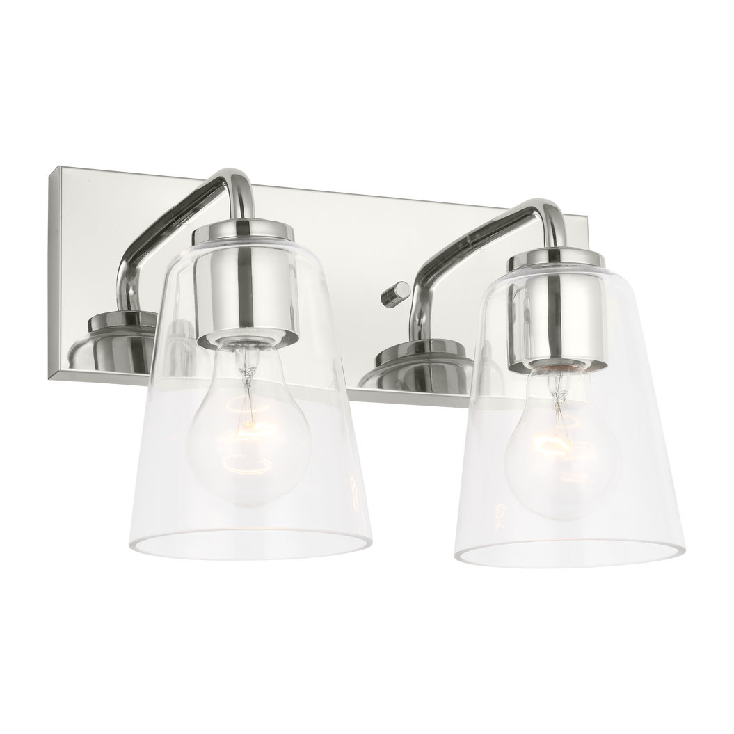 Miles Medium Clear Glass Vanity