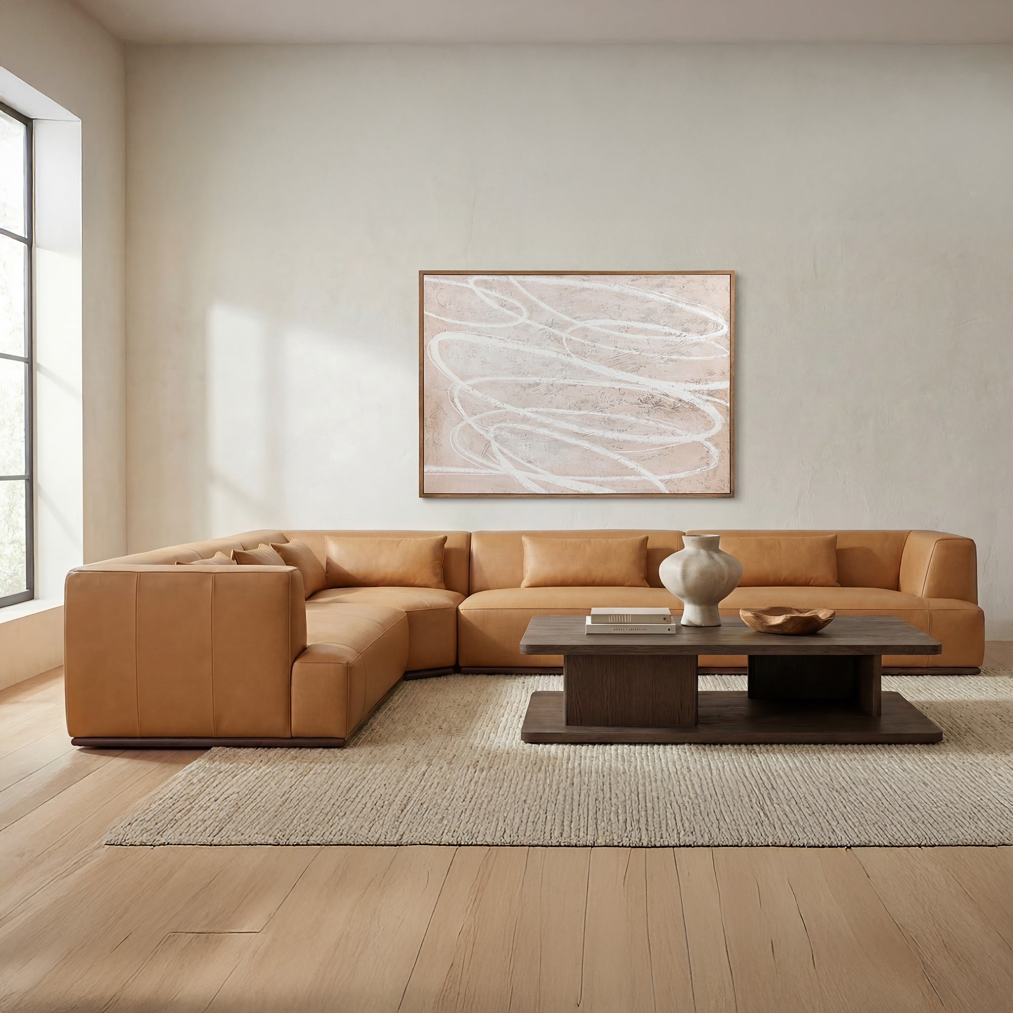 Moes Clove L-Shaped Sectional Tan GO-1016-40-0