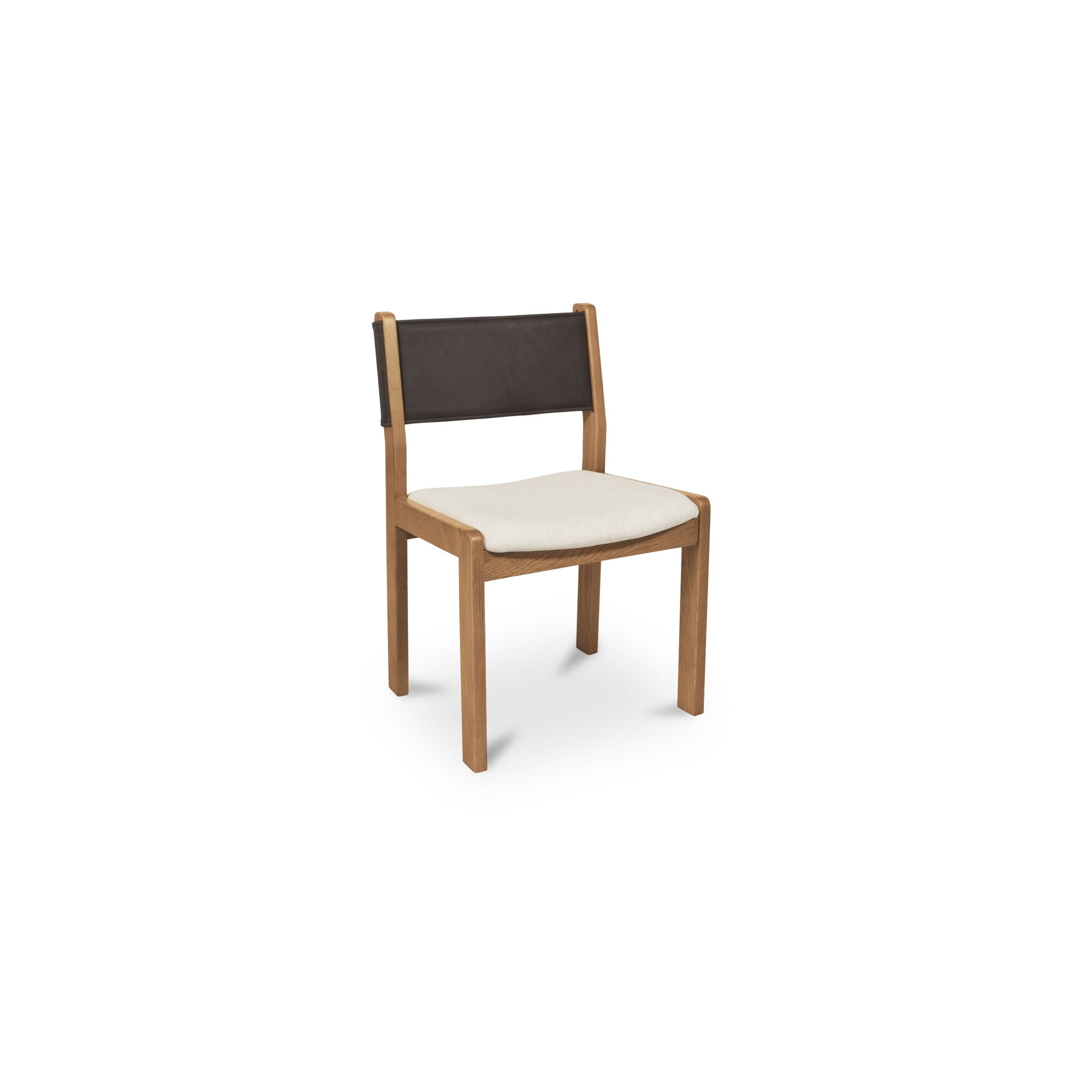 Moes Carol Dining Chair Deep Brown Leather Set of Two GO-1018-20