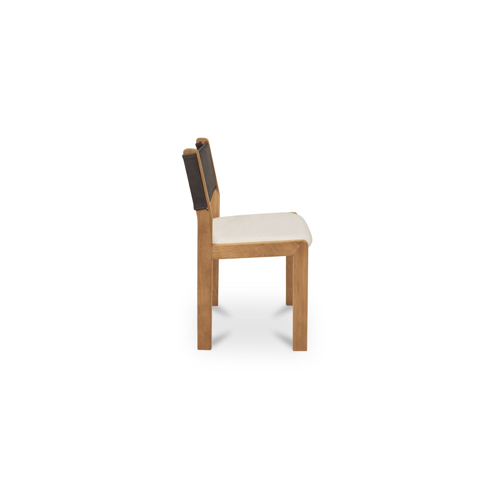 Moes Carol Dining Chair Deep Brown Leather Set of Two GO-1018-20