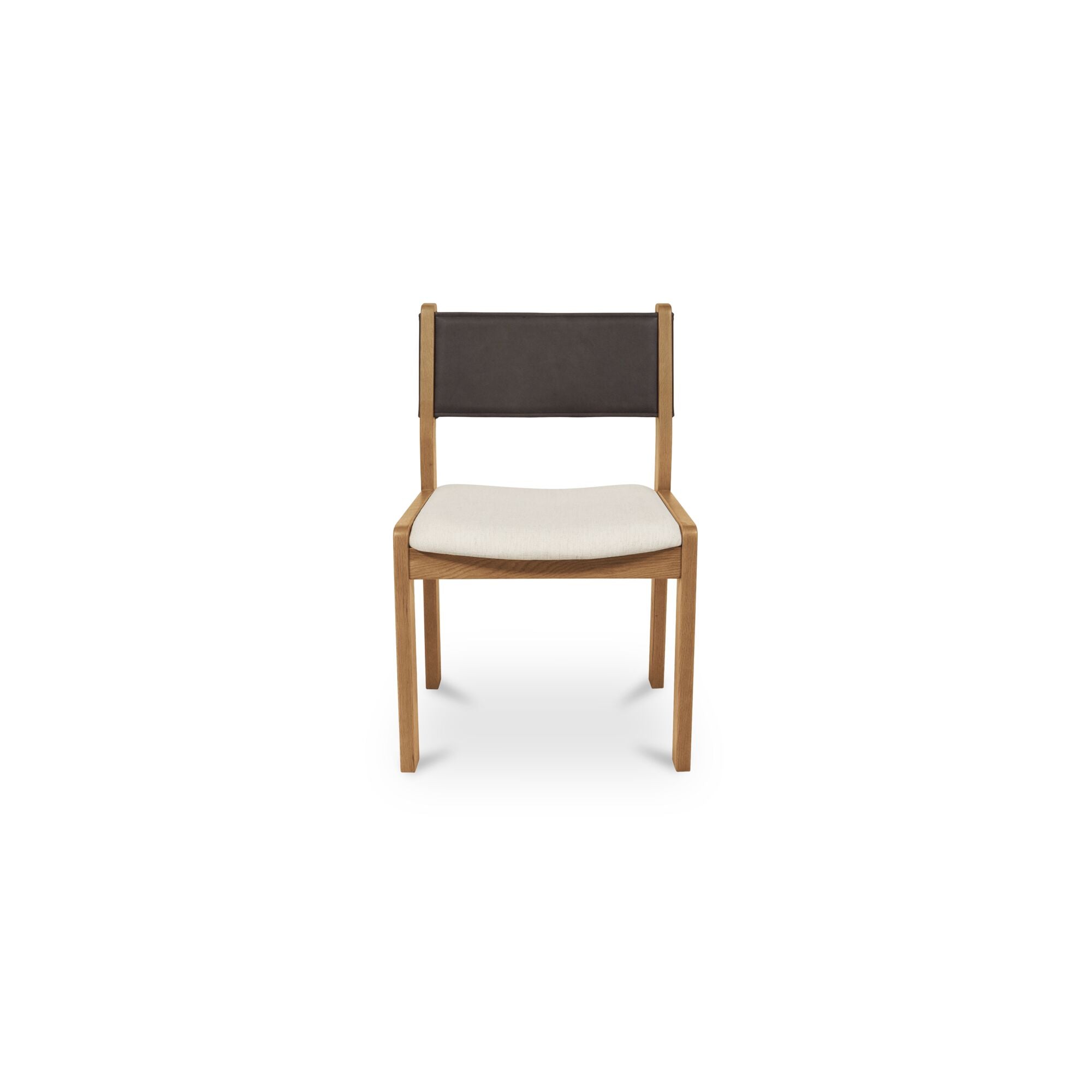 Moes Carol Dining Chair Deep Brown Leather Set of Two GO-1018-20