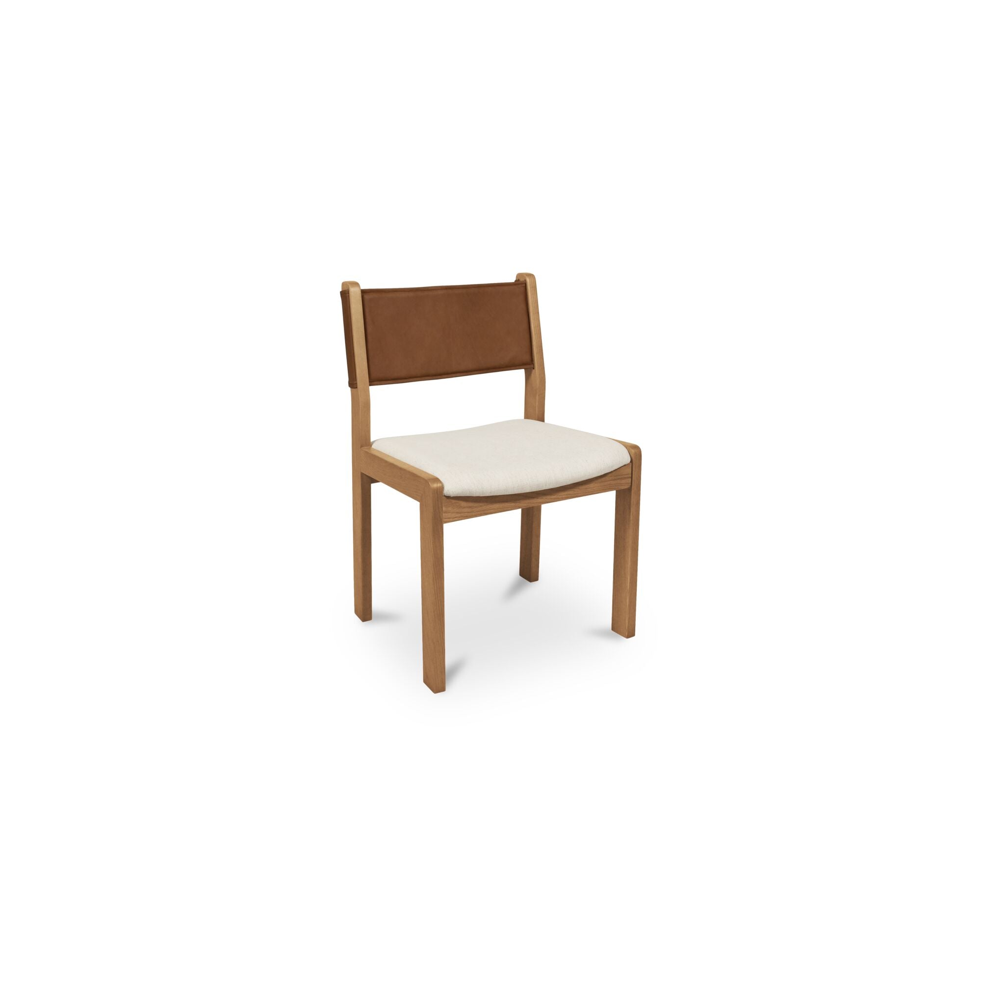 Moes Carol Dining Chair Tan Leather Set of Two GO-1018-40