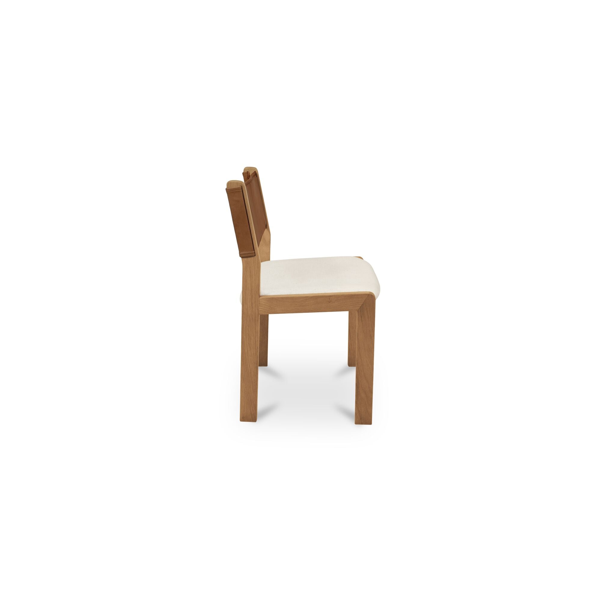 Moes Carol Dining Chair Tan Leather Set of Two GO-1018-40