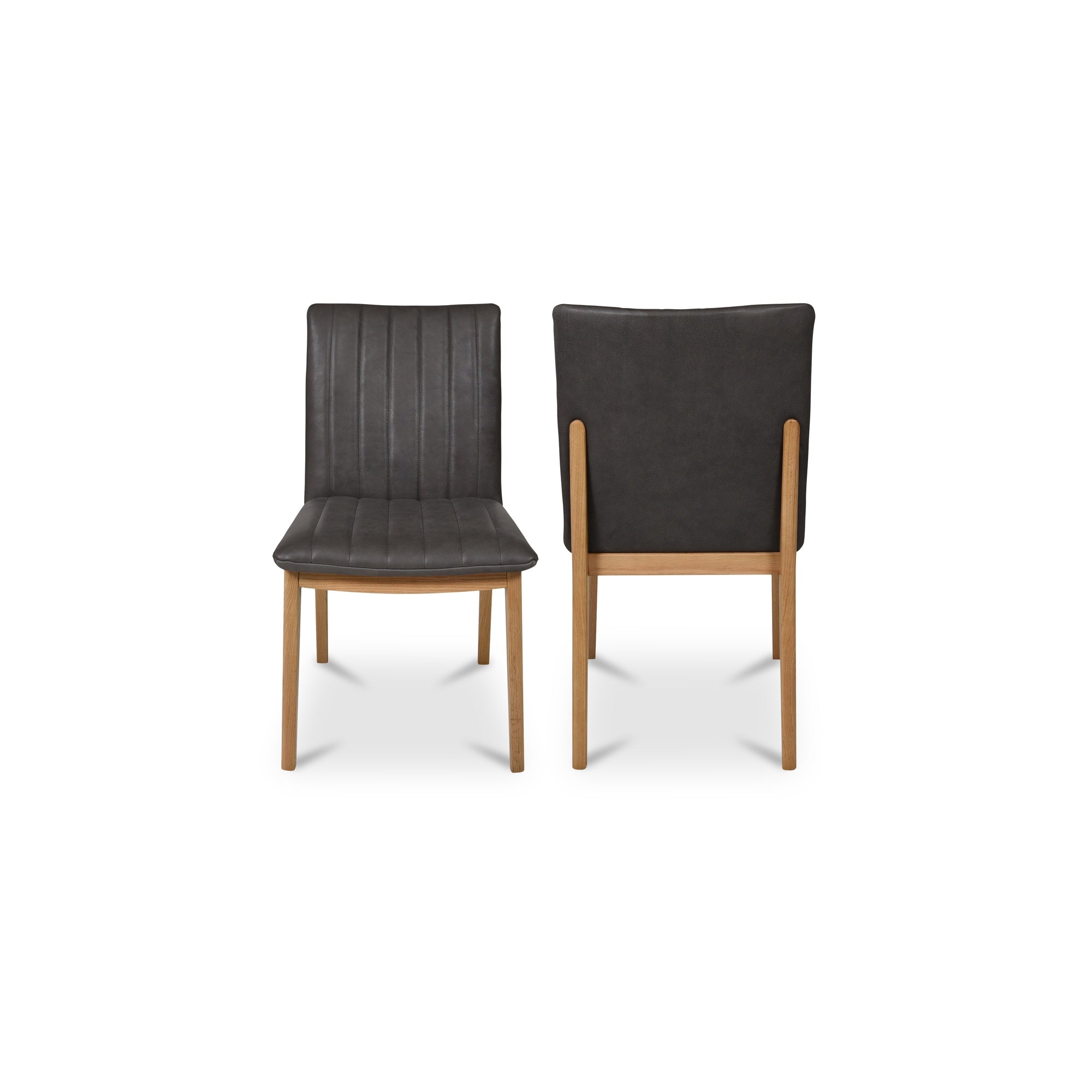 Moes Demi Dining Chair Brown Leather-Set of Two GO-1028-03