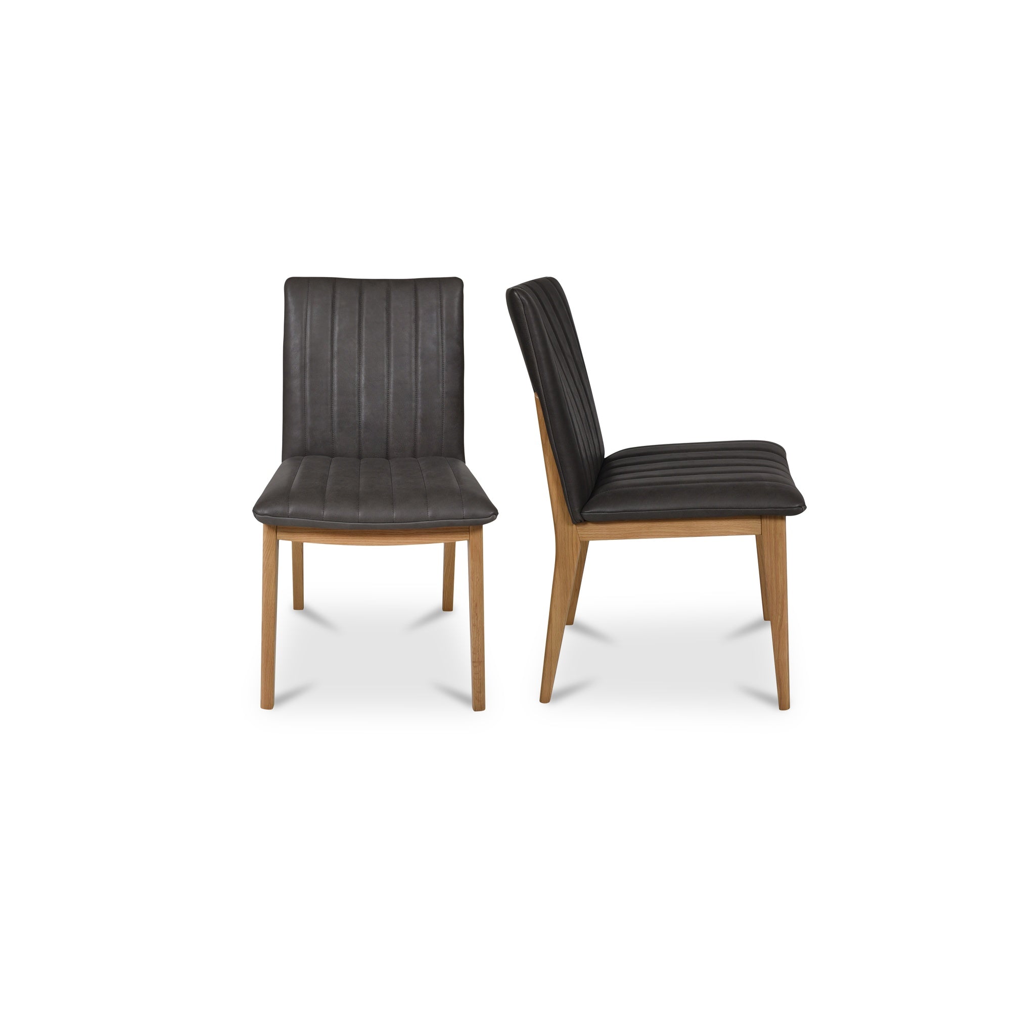 Moes Demi Dining Chair Brown Leather-Set of Two GO-1028-03