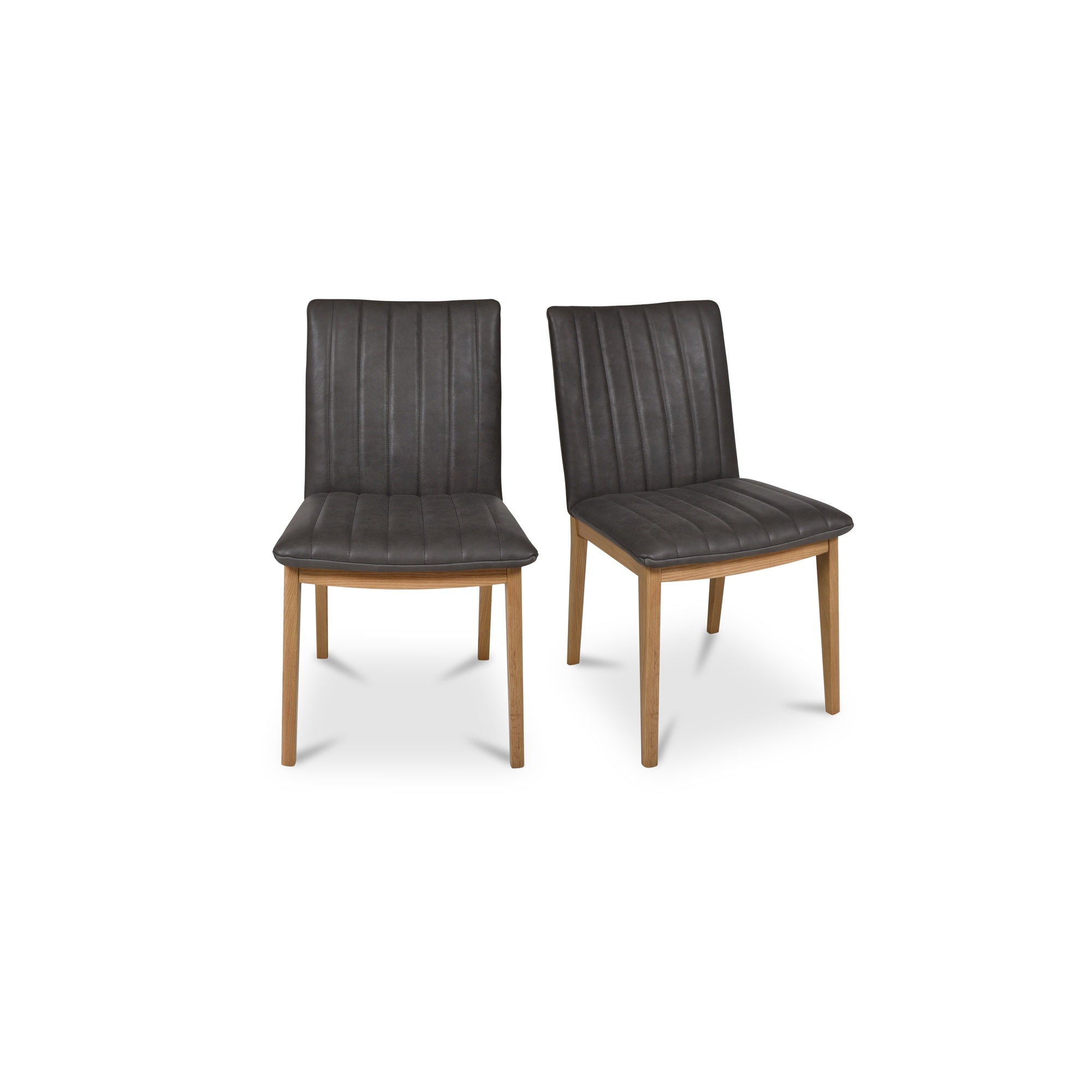 Moes Demi Dining Chair Brown Leather-Set of Two GO-1028-03