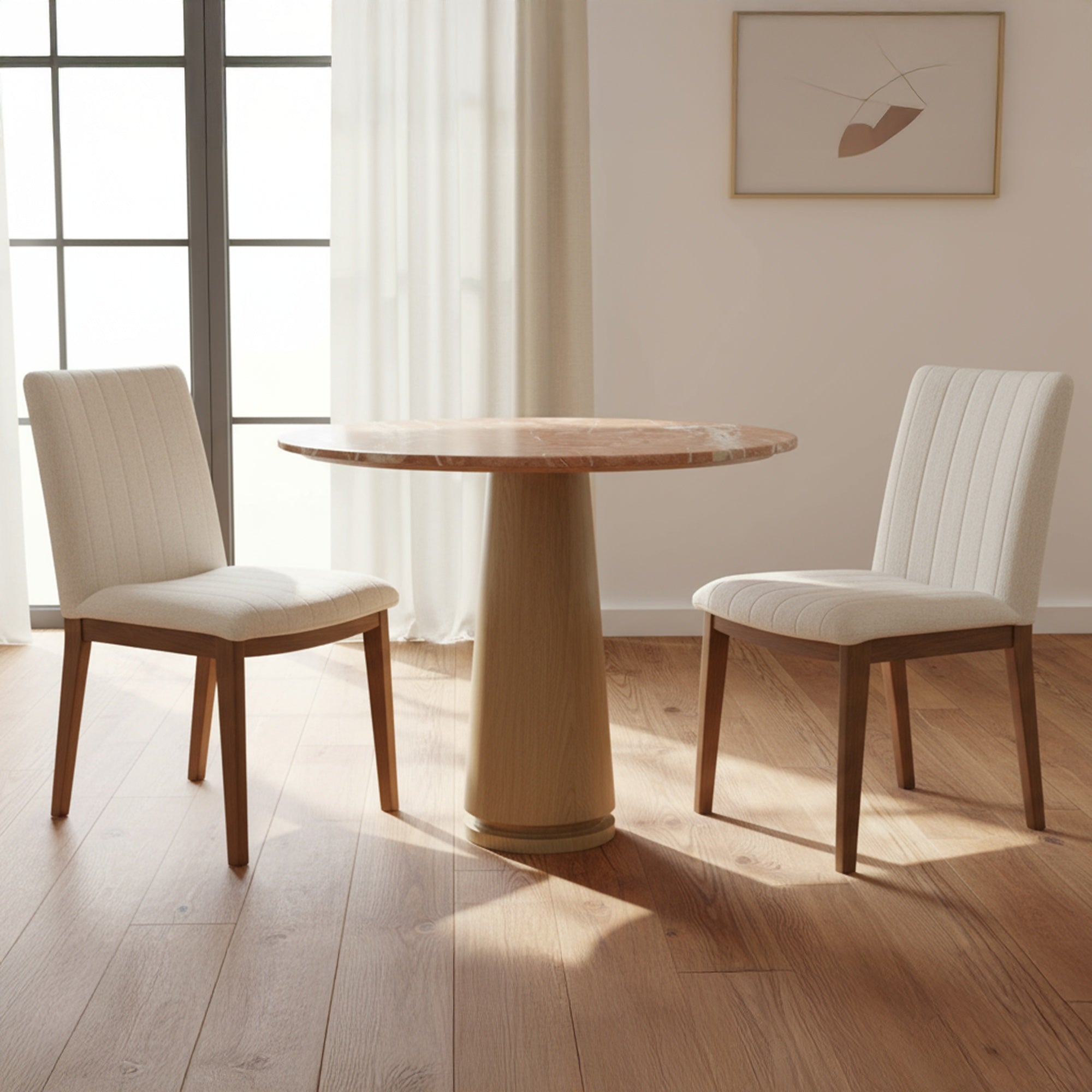 Moes Demi Dining Chair Cream-Set of Two GO-1028-18