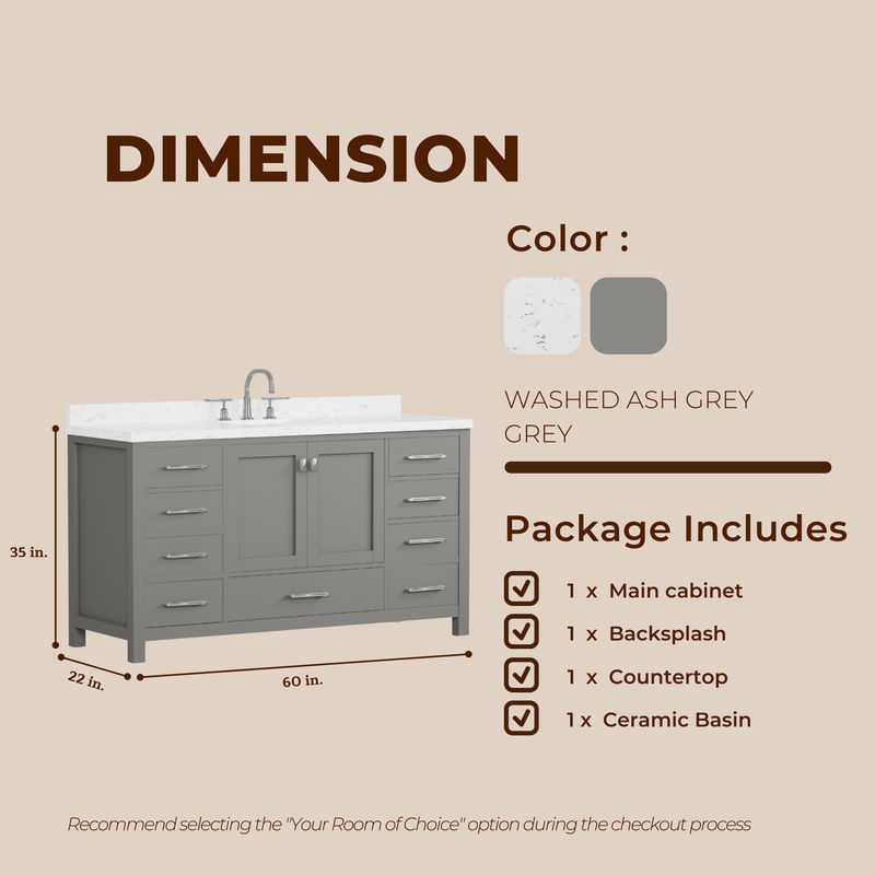 Caroline Avenue 60" Single Bath Vanity