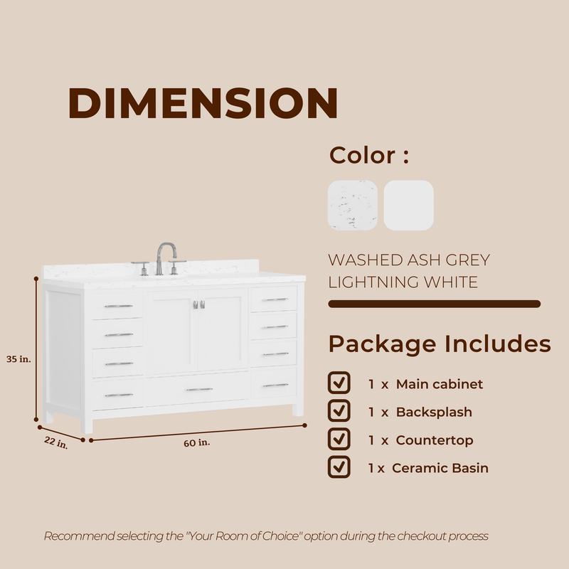 Caroline Avenue 60" Single Bath Vanity