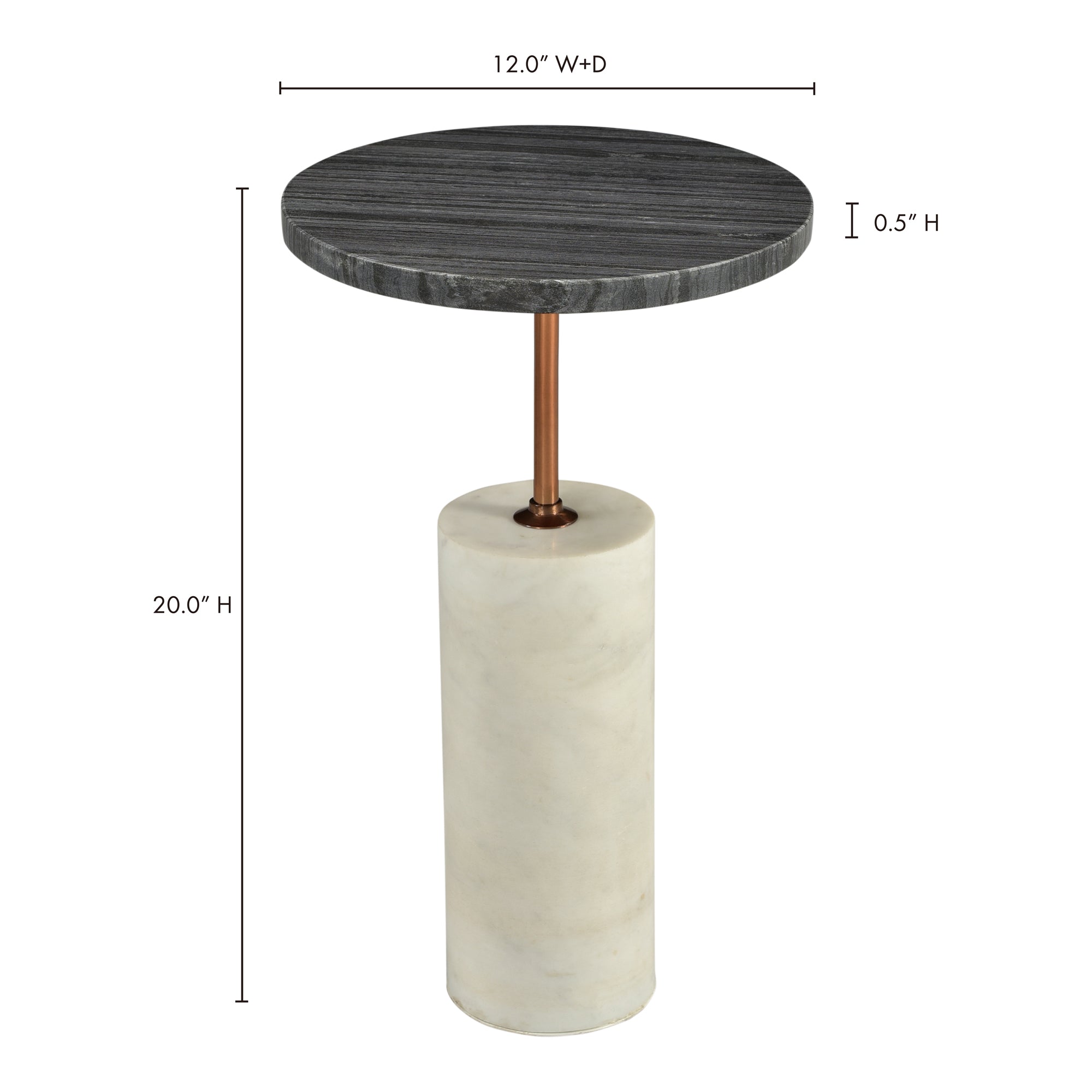 Moes Dusk Accent Table Black GZ-1020-02-0