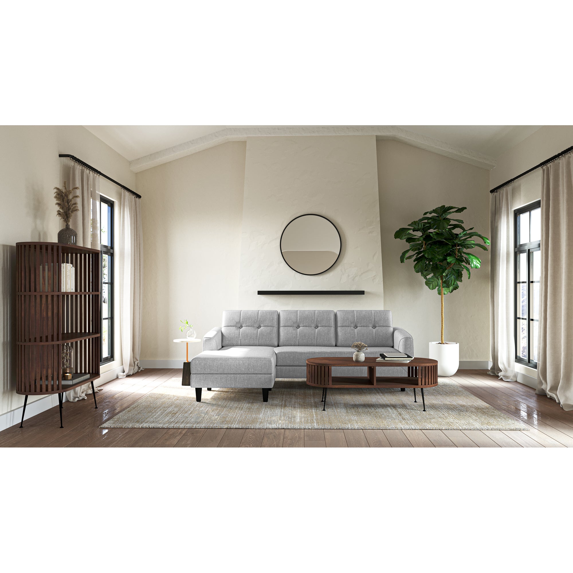 Moes Dawn Accent Table White GZ-1021-18-0