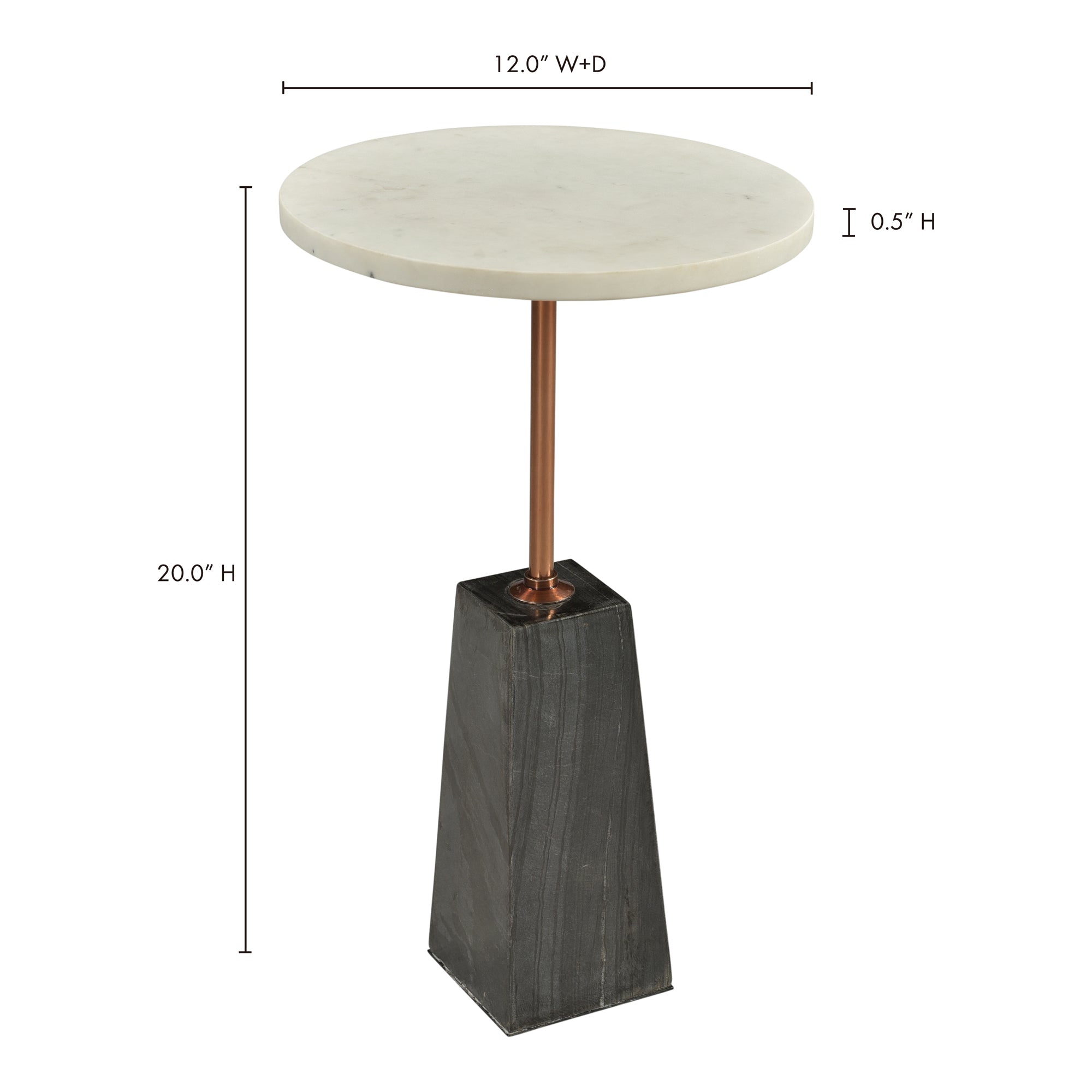 Moes Dawn Accent Table White GZ-1021-18-0