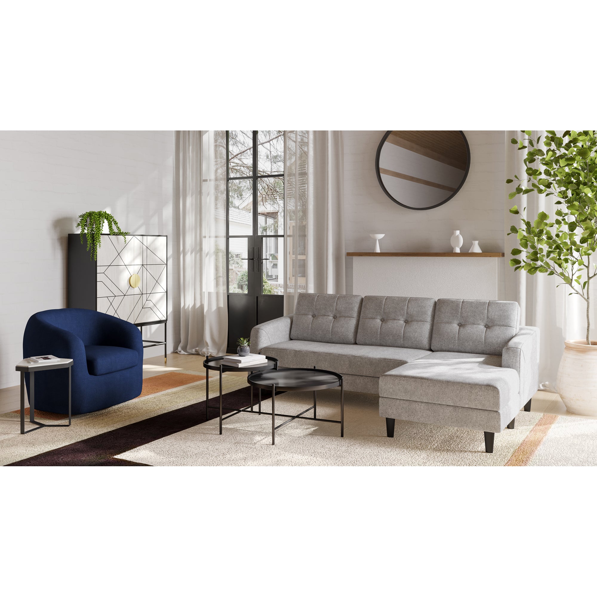 Moes Shaws Cabinet Cream and Black GZ-1136-37-0