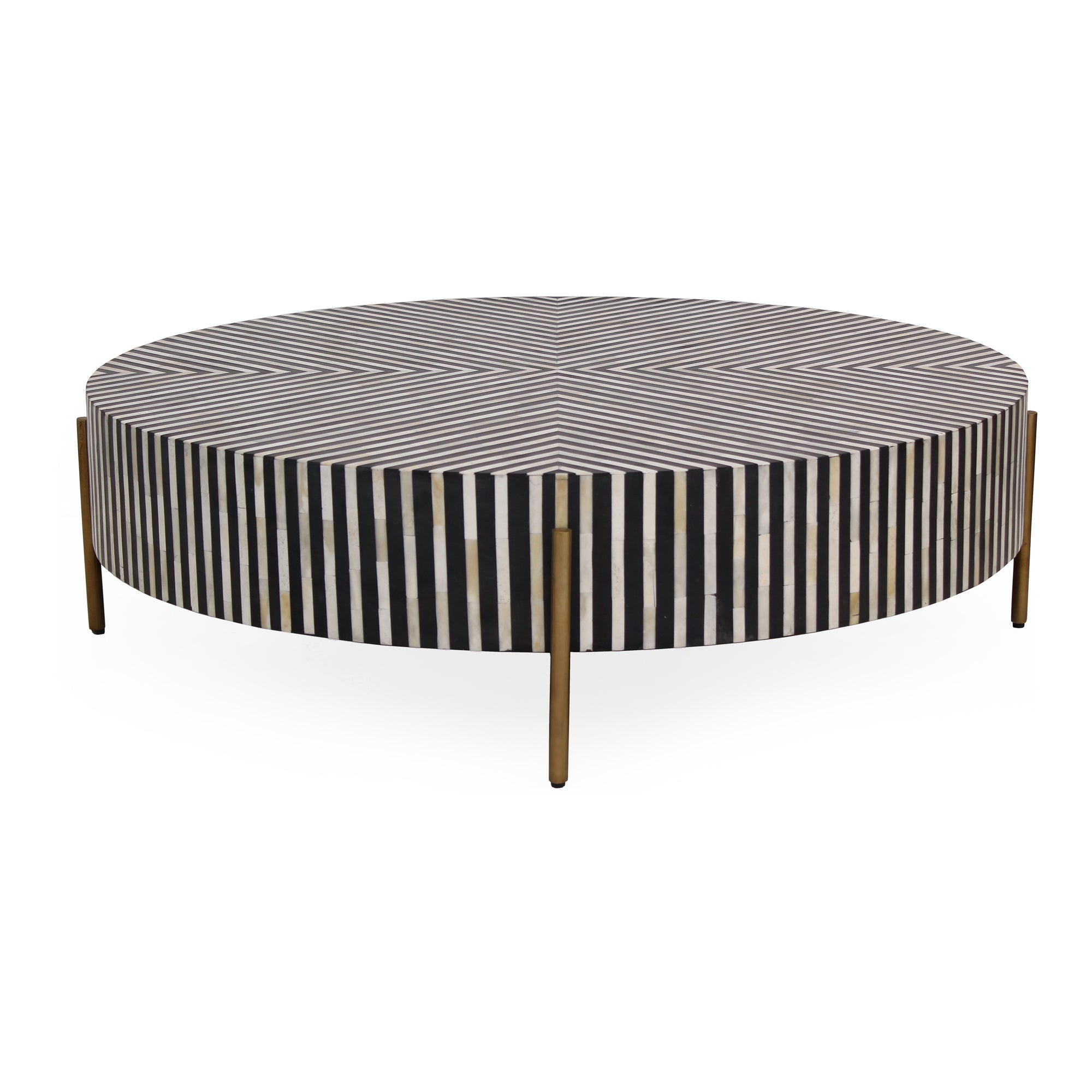 Moes Chameau Medium Coffee Table Black and White GZ-1139-37