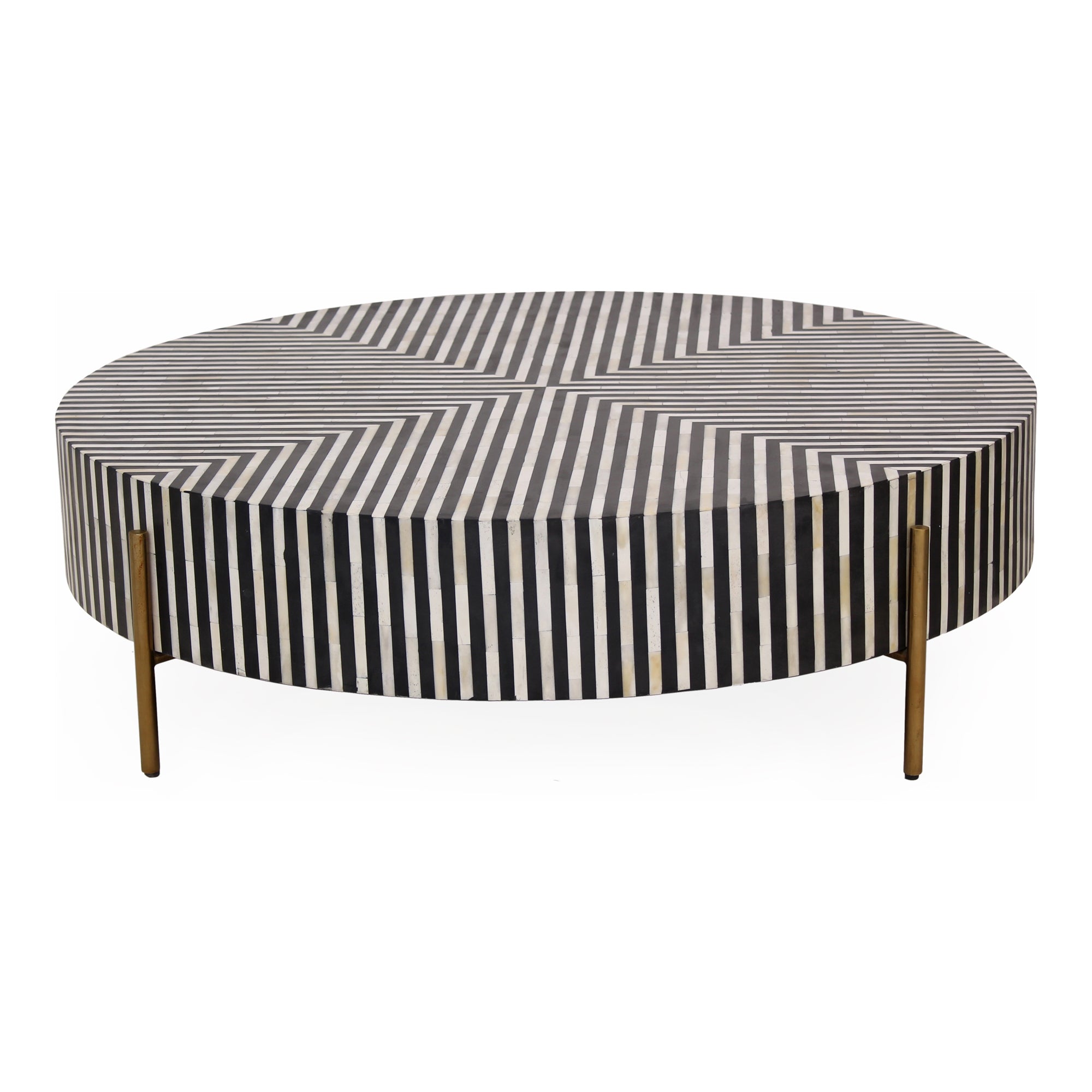 Moes Chameau Medium Coffee Table Black and White GZ-1139-37