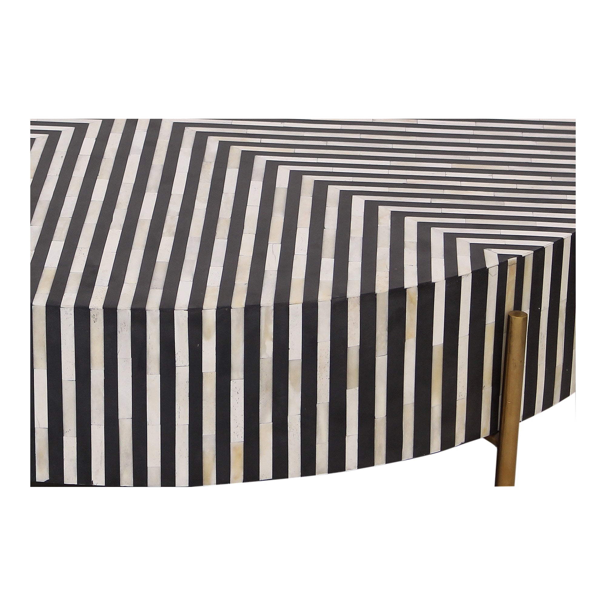 Moes Chameau Medium Coffee Table Black and White GZ-1139-37