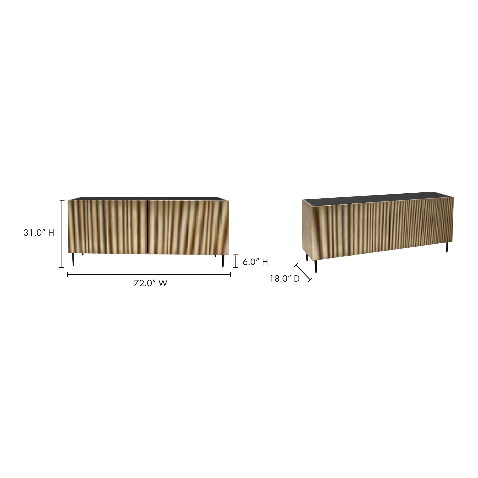 Moes Brogan Sideboard Antique Brass GZ-1146-51