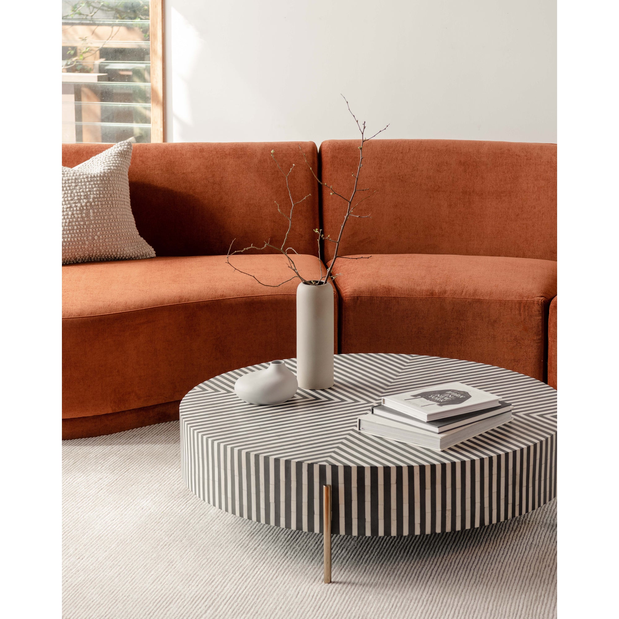 Moes Chameau Small Coffee Table Black and White GZ-1147-37