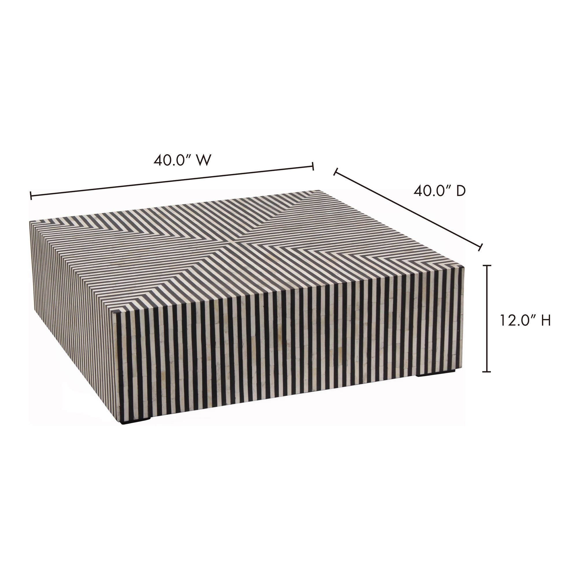 Moes Terning Coffee Table Black and White GZ-1148-37