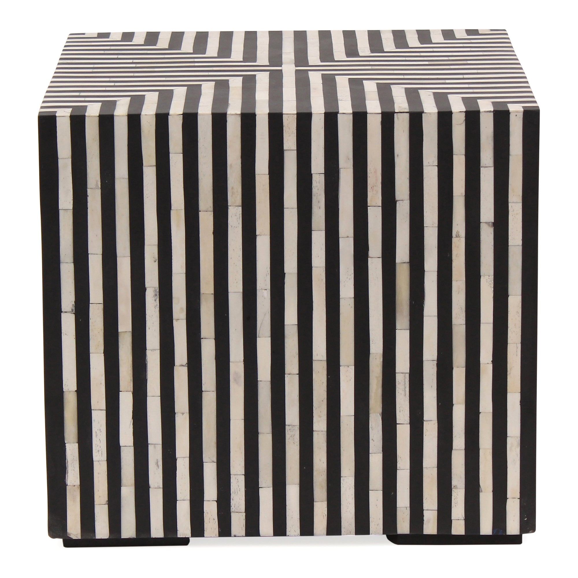 Moes Terning Side Table Black and White GZ-1149-37